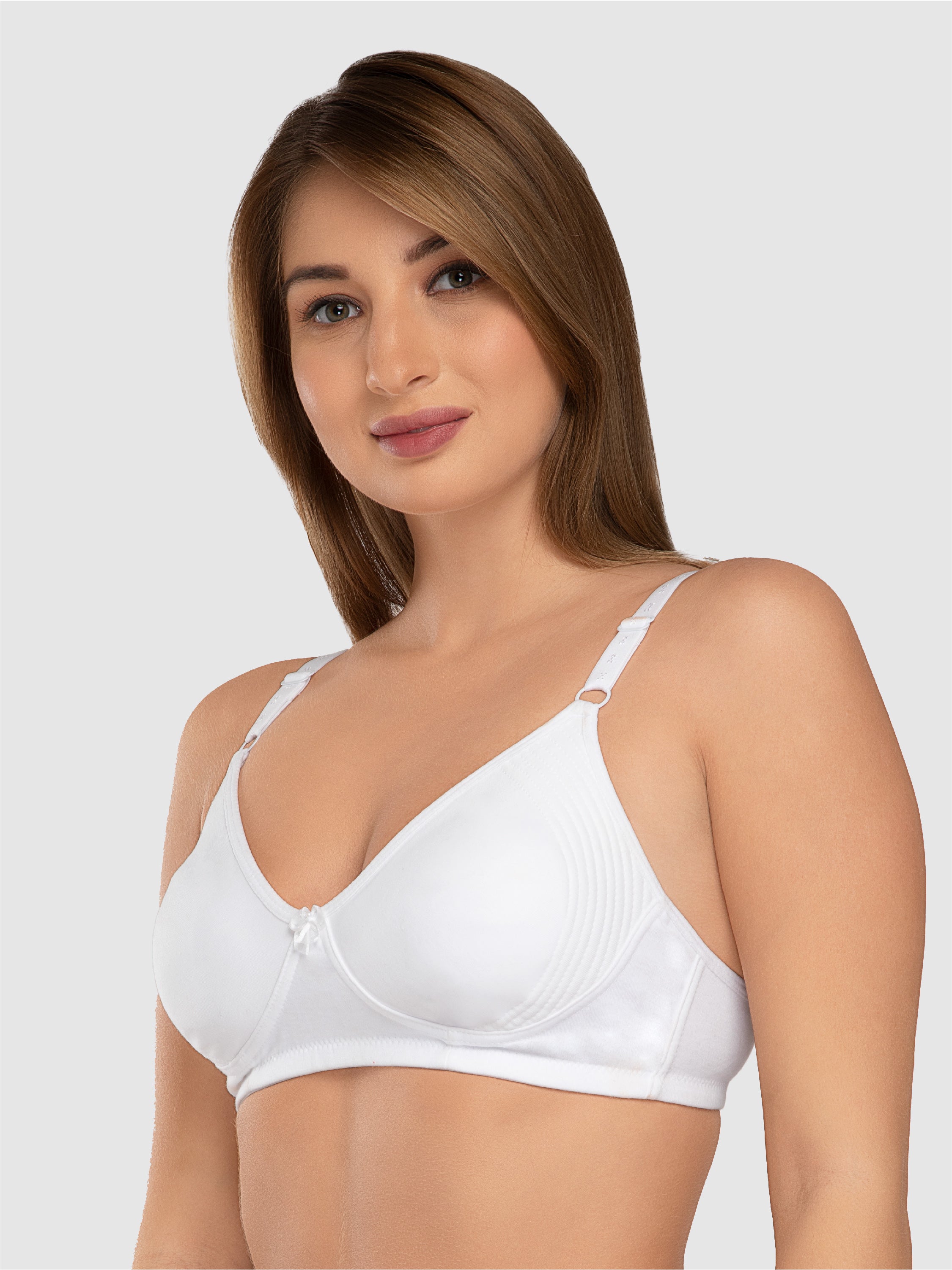 Daisy Dee White Non Padded Non Wired Full Coverage Bra NSMPSMTH-White