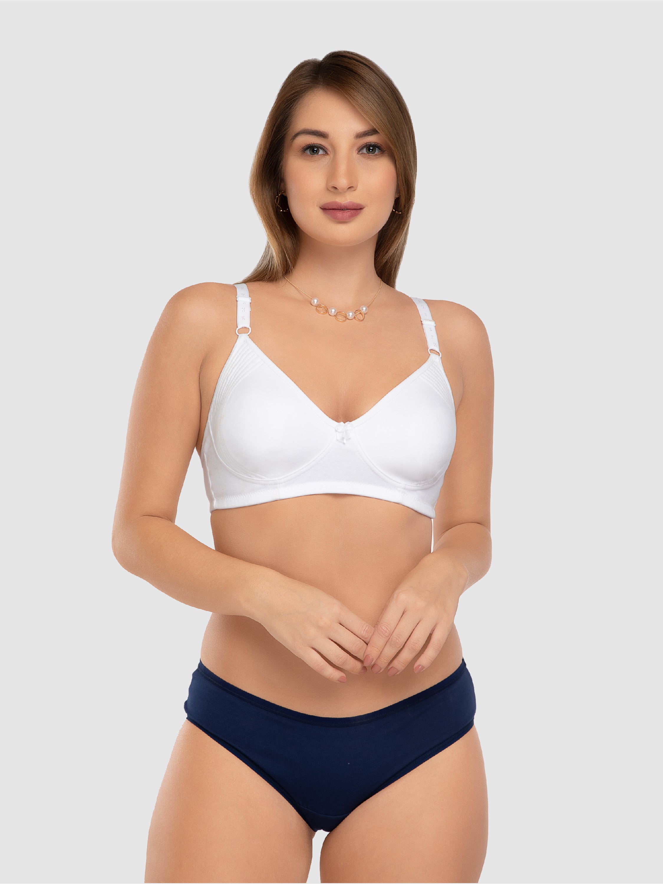 Daisy Dee White Non Padded Non Wired Full Coverage Bra NSMPSMTH-White