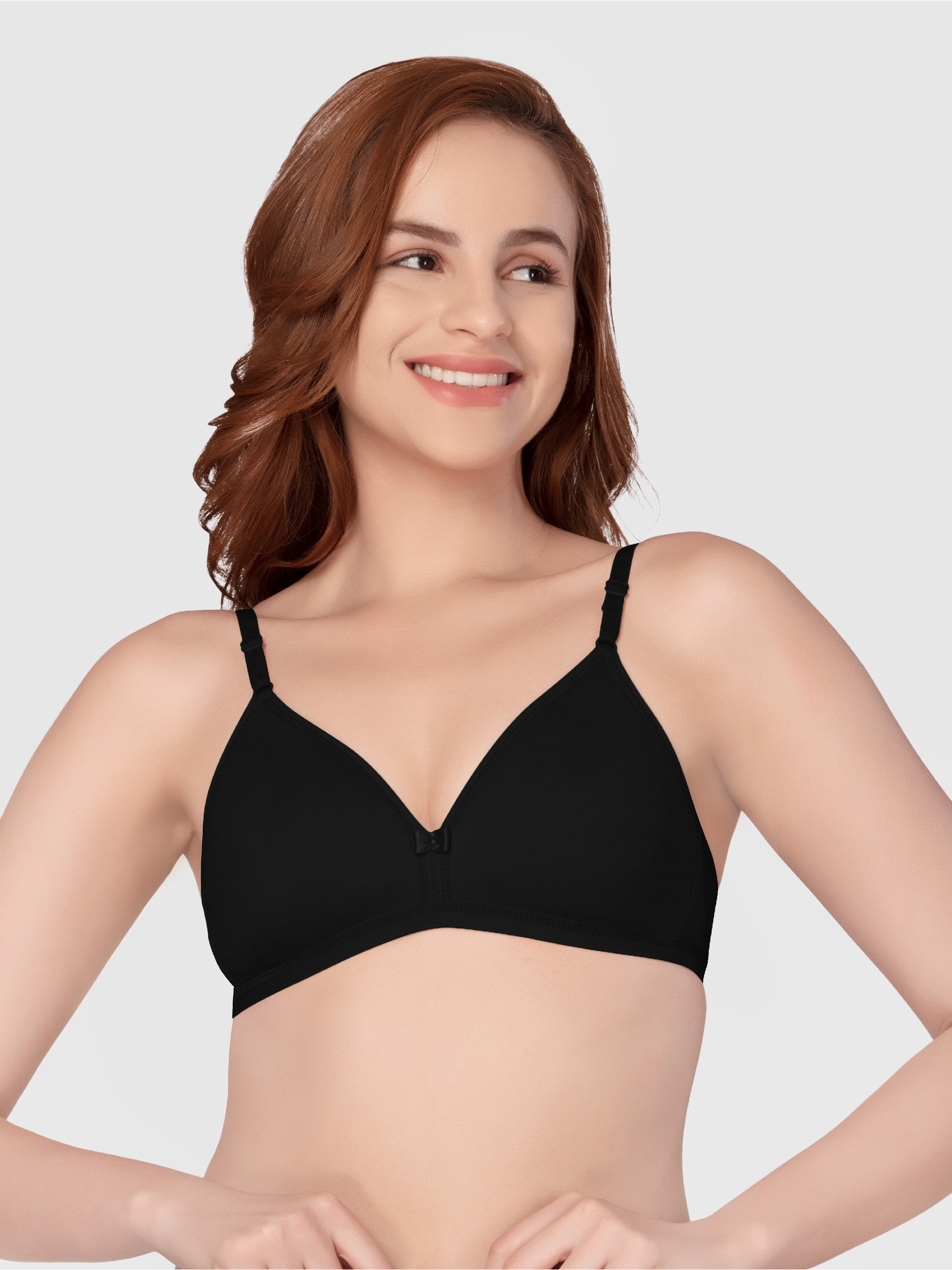 Daisy Dee Black Non Padded Non Wired Full Coverage Bra NADR-Black