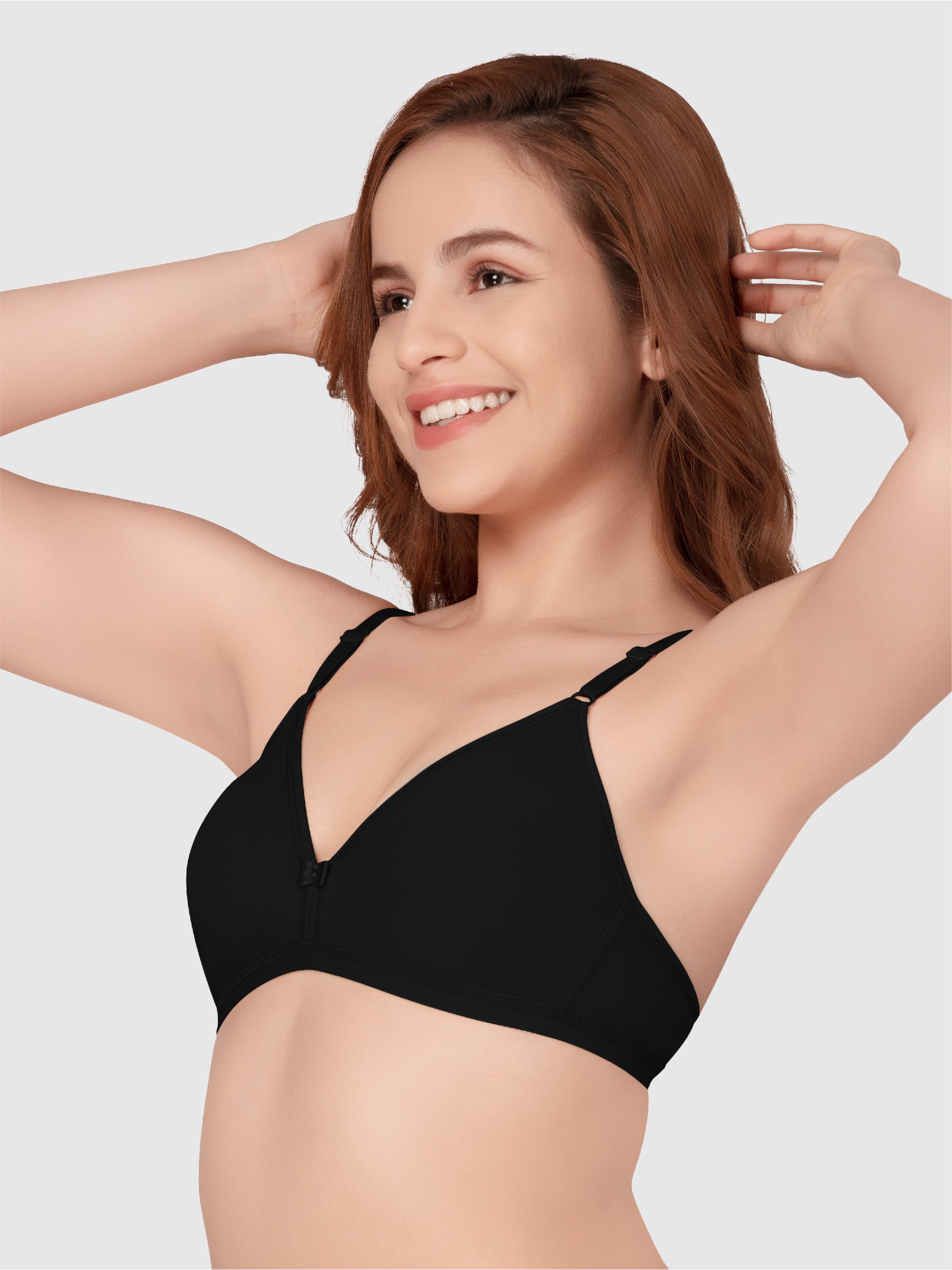 Daisy Dee Black Non Padded Non Wired Full Coverage Bra NADR-Black