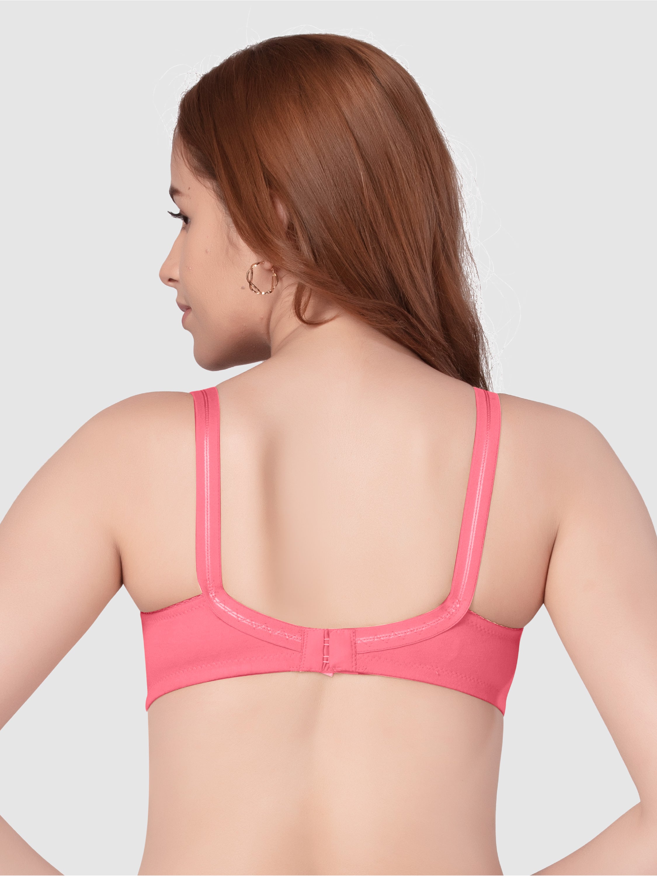 Daisy Dee Carrot Non Padded Wirefree Full Coverage Bra - NALESHA-Carrot