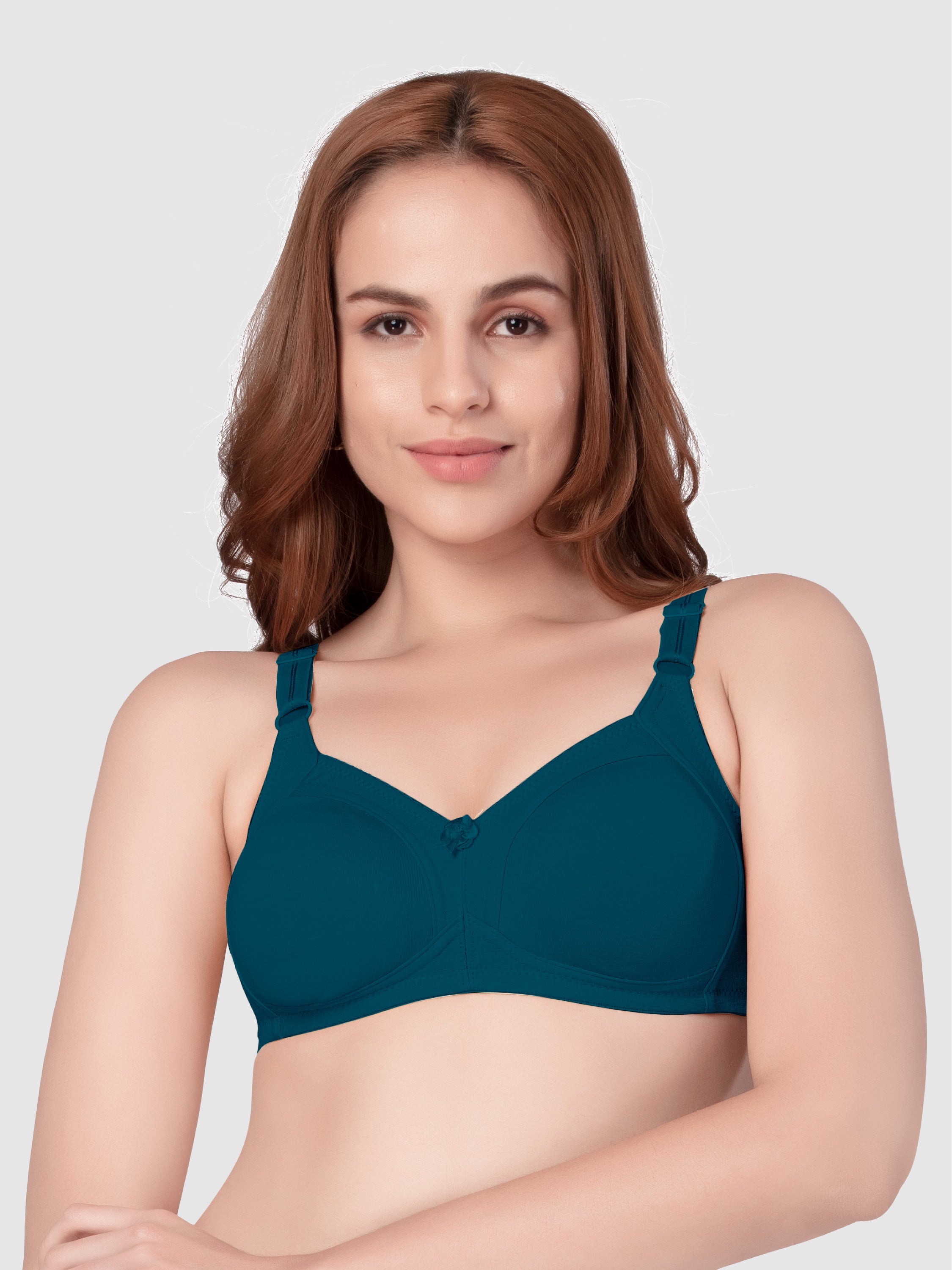 Daisy Dee Electric Blue Non Padded Wirefree Full Coverage Bra - NALESHA-E.Blue