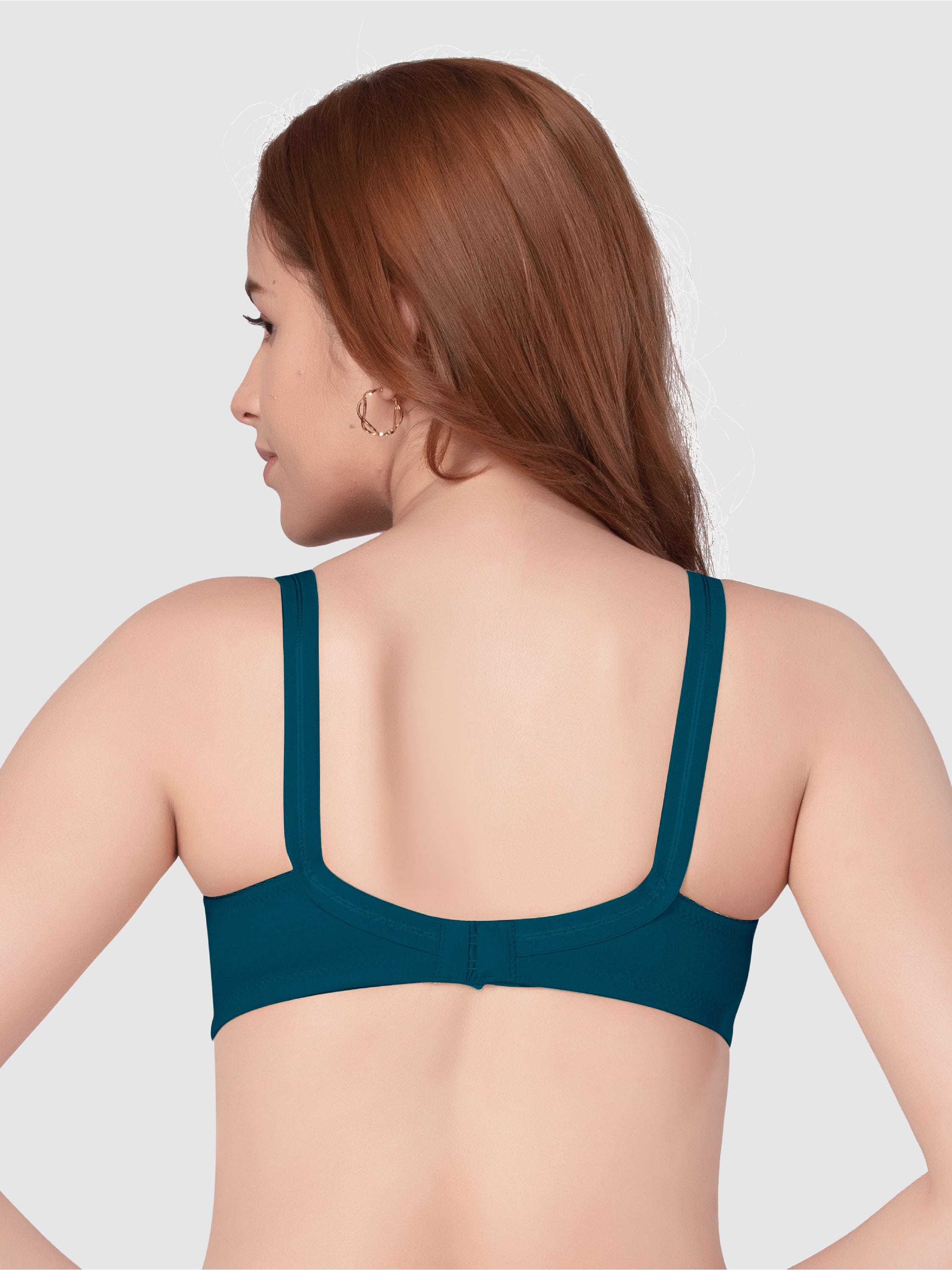 Daisy Dee Electric Blue Non Padded Wirefree Full Coverage Bra - NALESHA-E.Blue