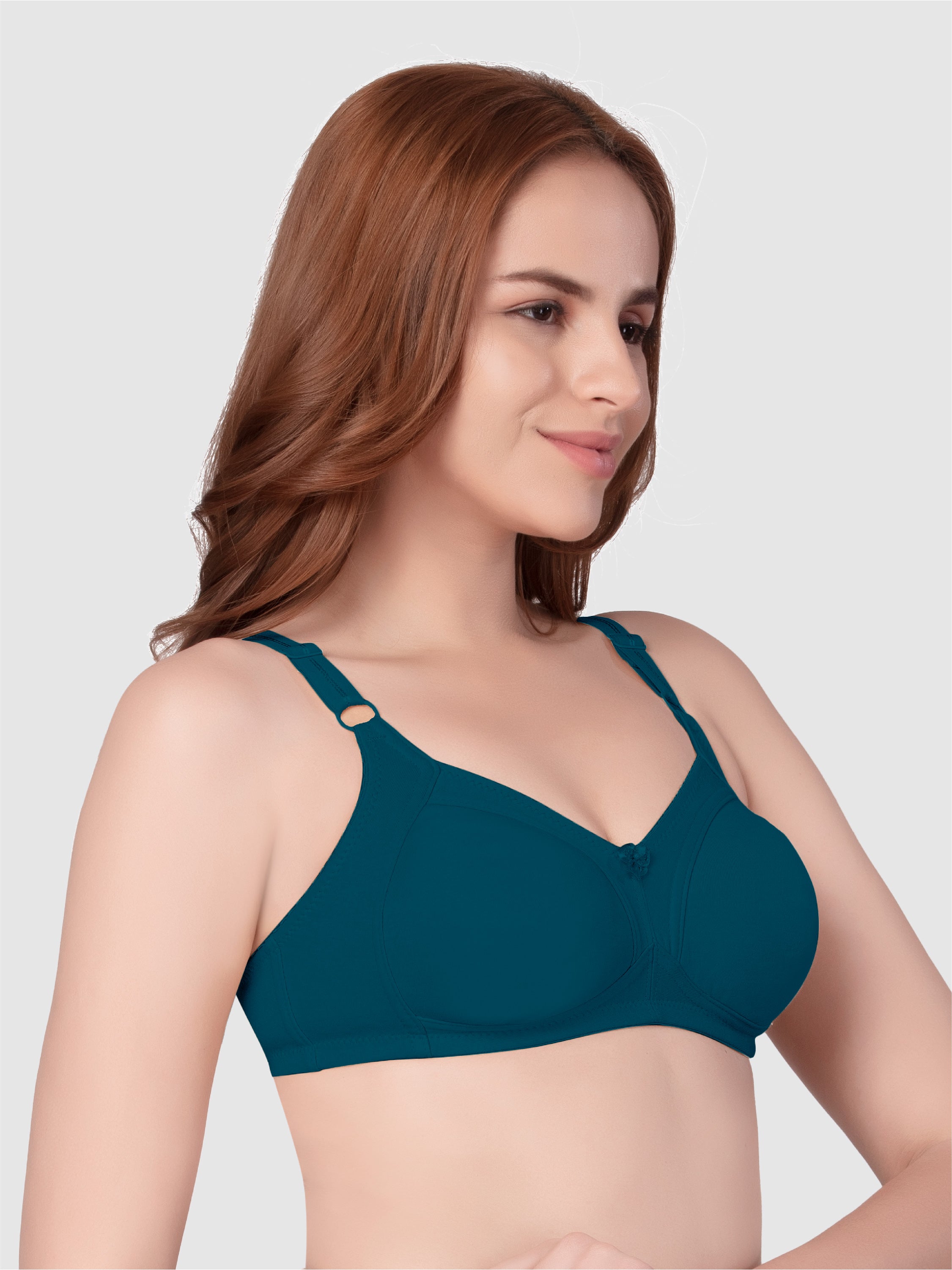 Daisy Dee Electric Blue Non Padded Wirefree Full Coverage Bra - NALESHA-E.Blue