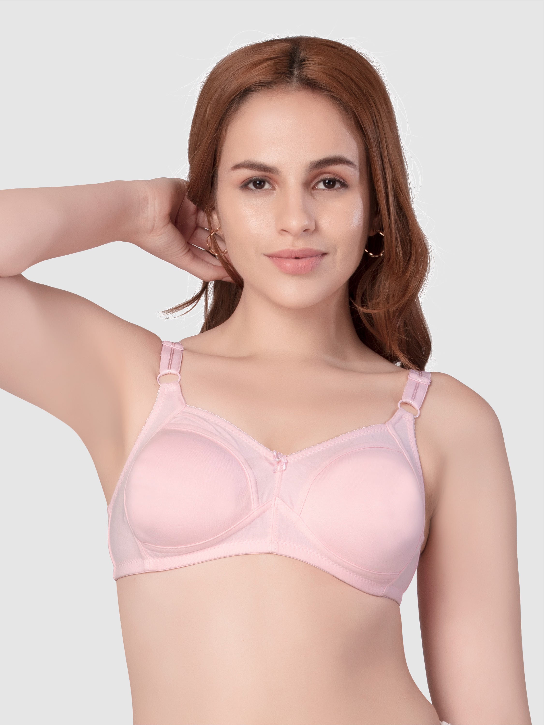 Daisy Dee Light Pink Non Padded Wirefree Full Coverage Bra - NALESHA-L.Pink