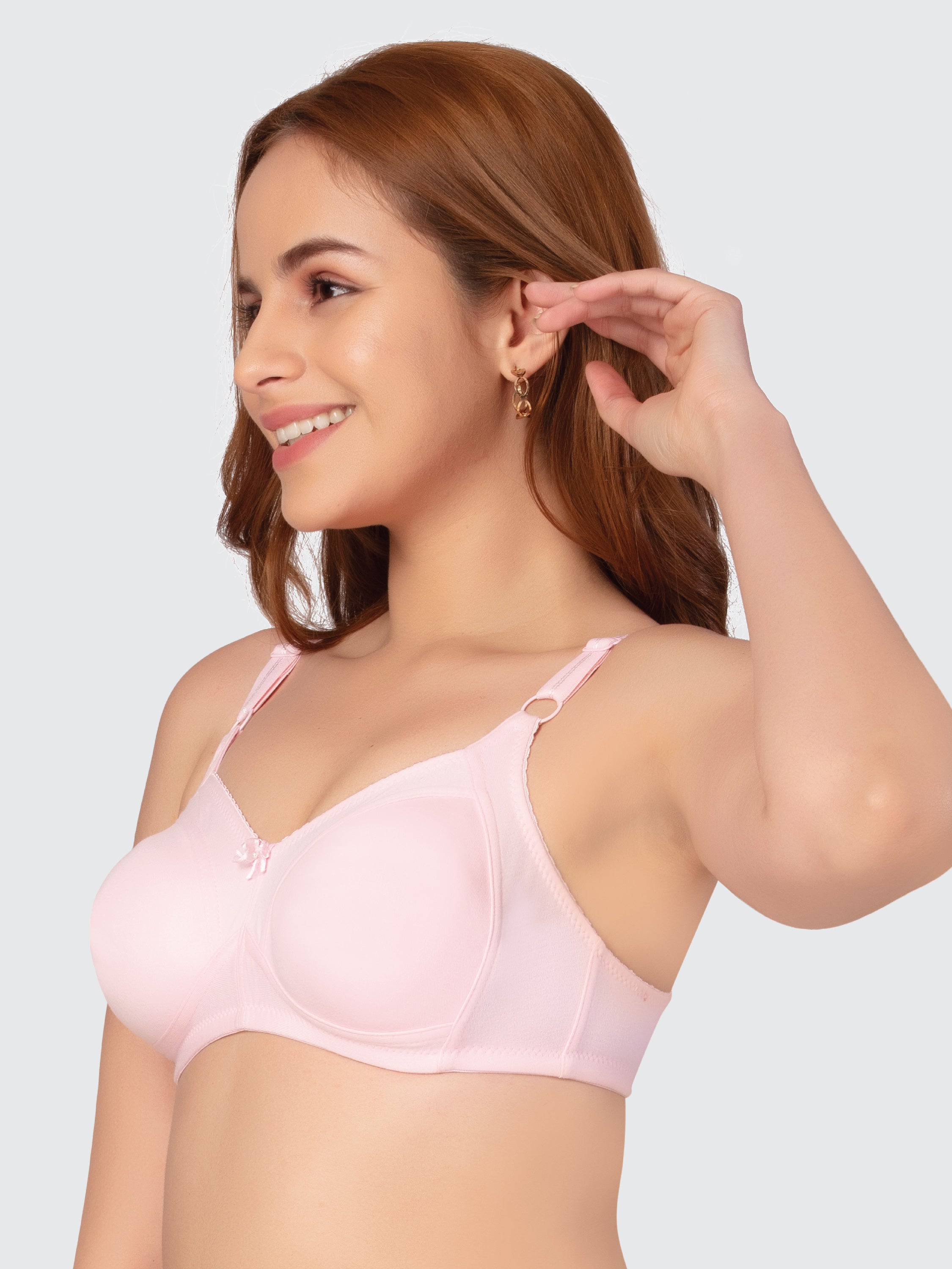 Daisy Dee Light Pink Non Padded Wirefree Full Coverage Bra - NALESHA-L.Pink