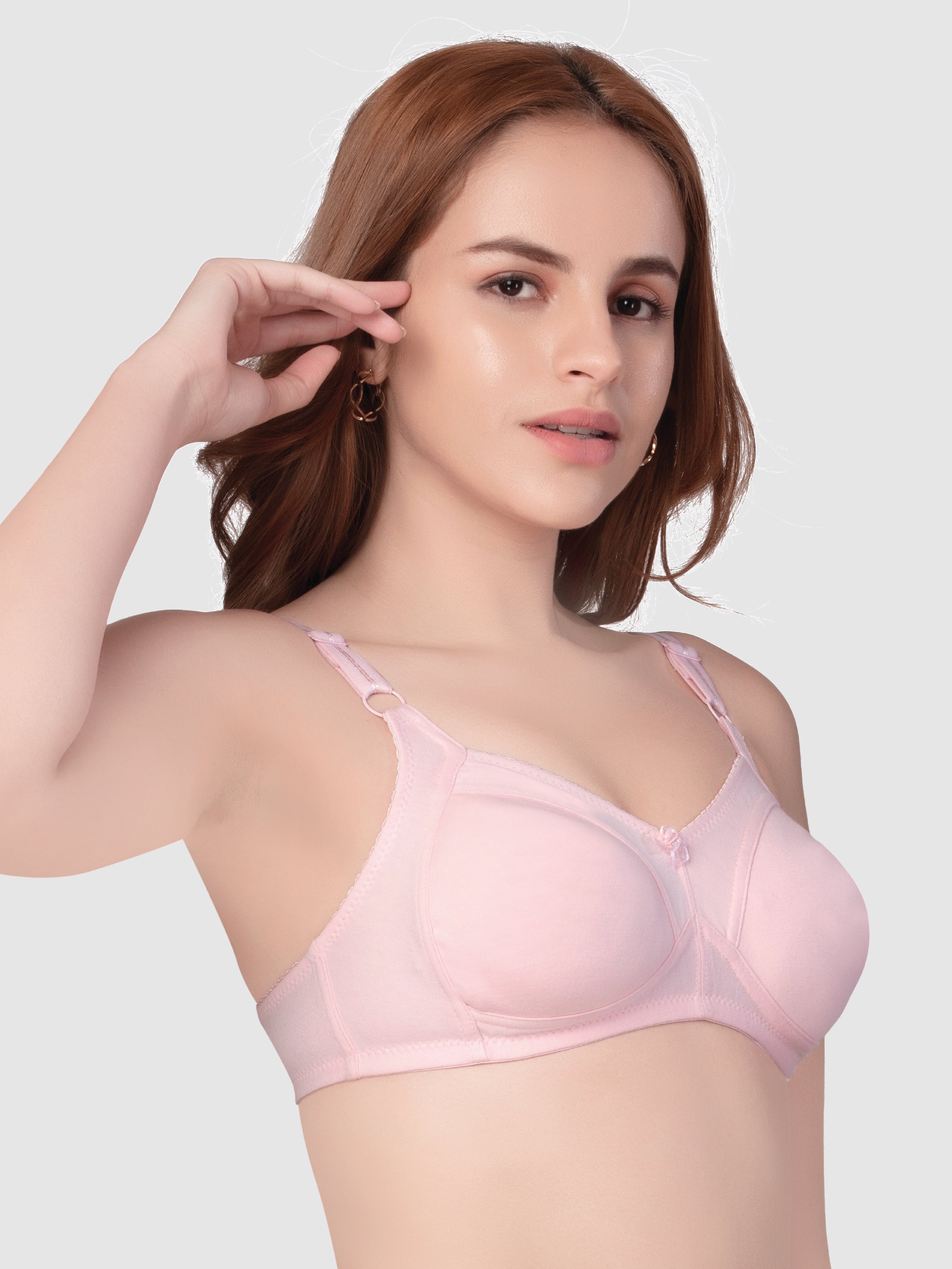 Daisy Dee Light Pink Non Padded Wirefree Full Coverage Bra - NALESHA-L.Pink