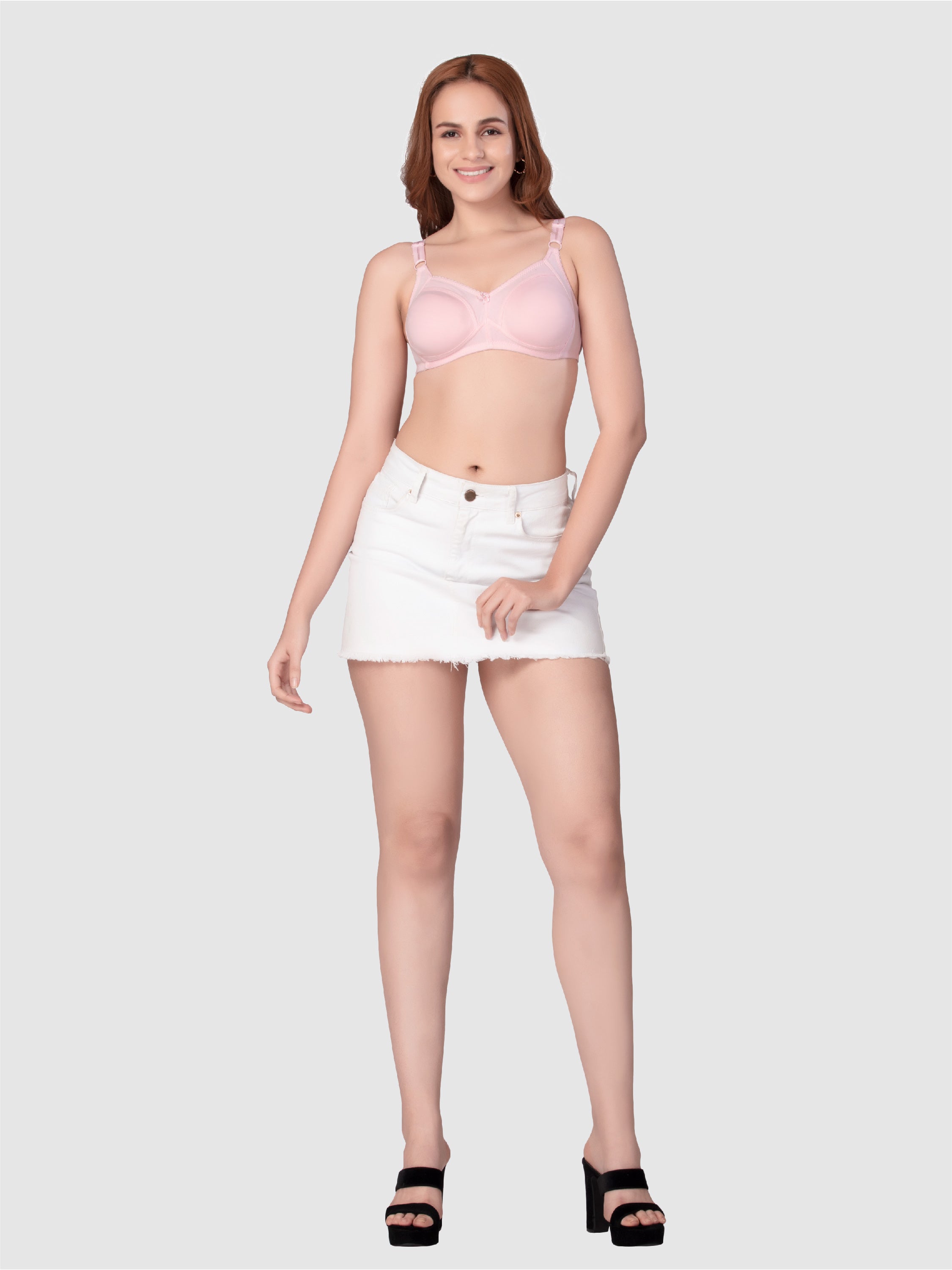 Daisy Dee Light Pink Non Padded Wirefree Full Coverage Bra - NALESHA-L.Pink