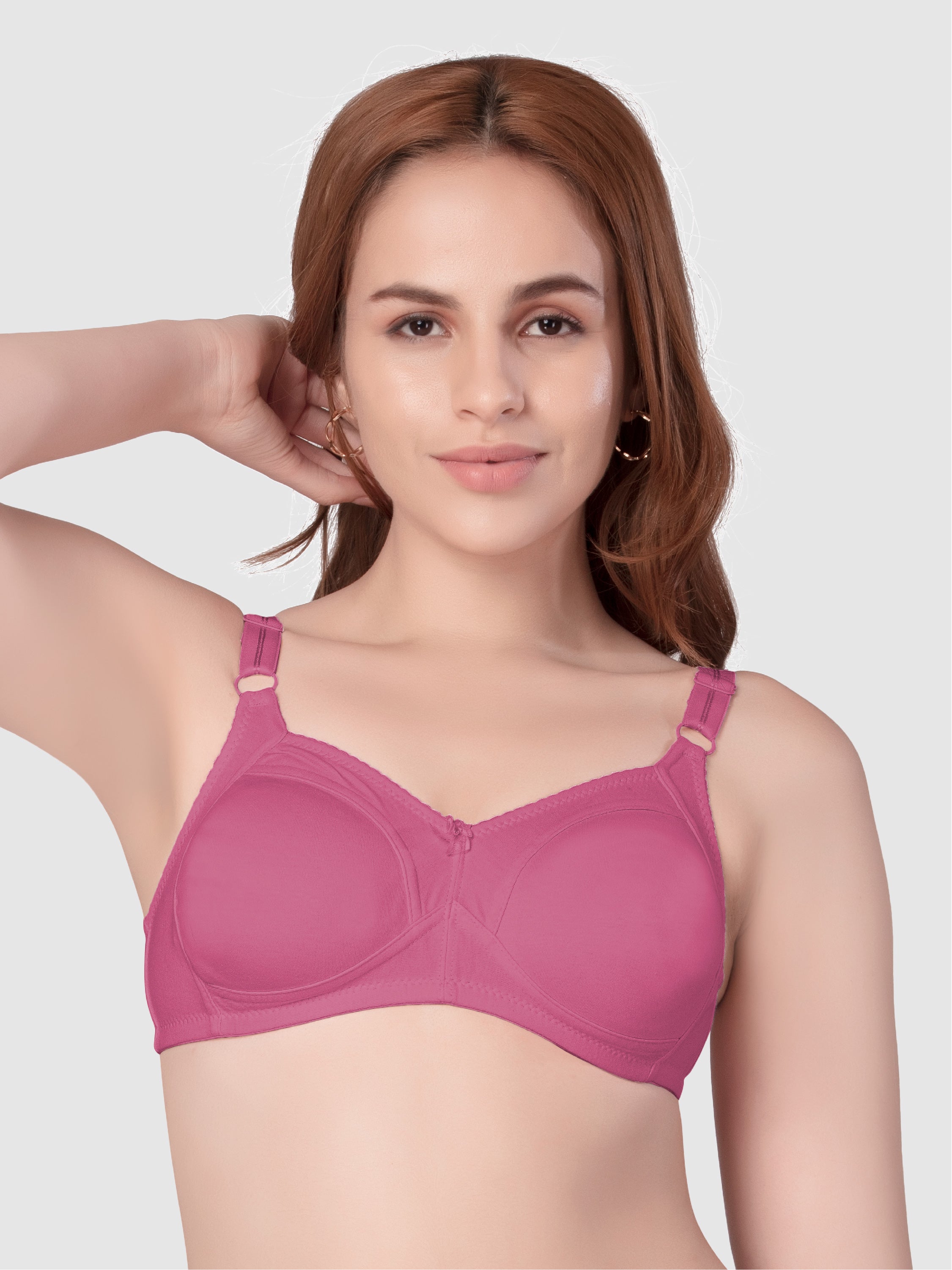 Daisy Dee Onion Pink Non Padded Wirefree Full Coverage Bra - NALESHA-O.Pink