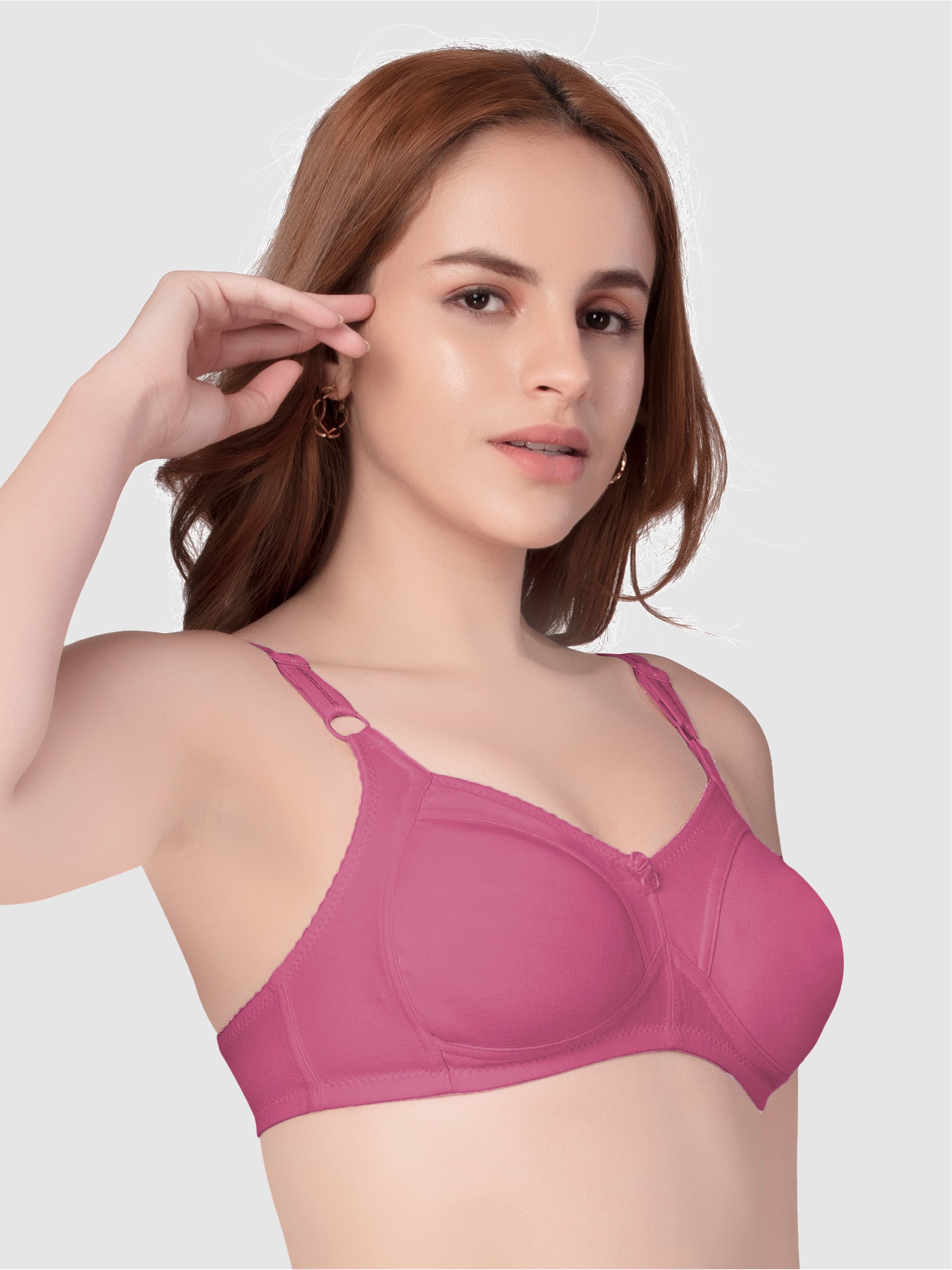 Daisy Dee Onion Pink Non Padded Wirefree Full Coverage Bra - NALESHA-O.Pink