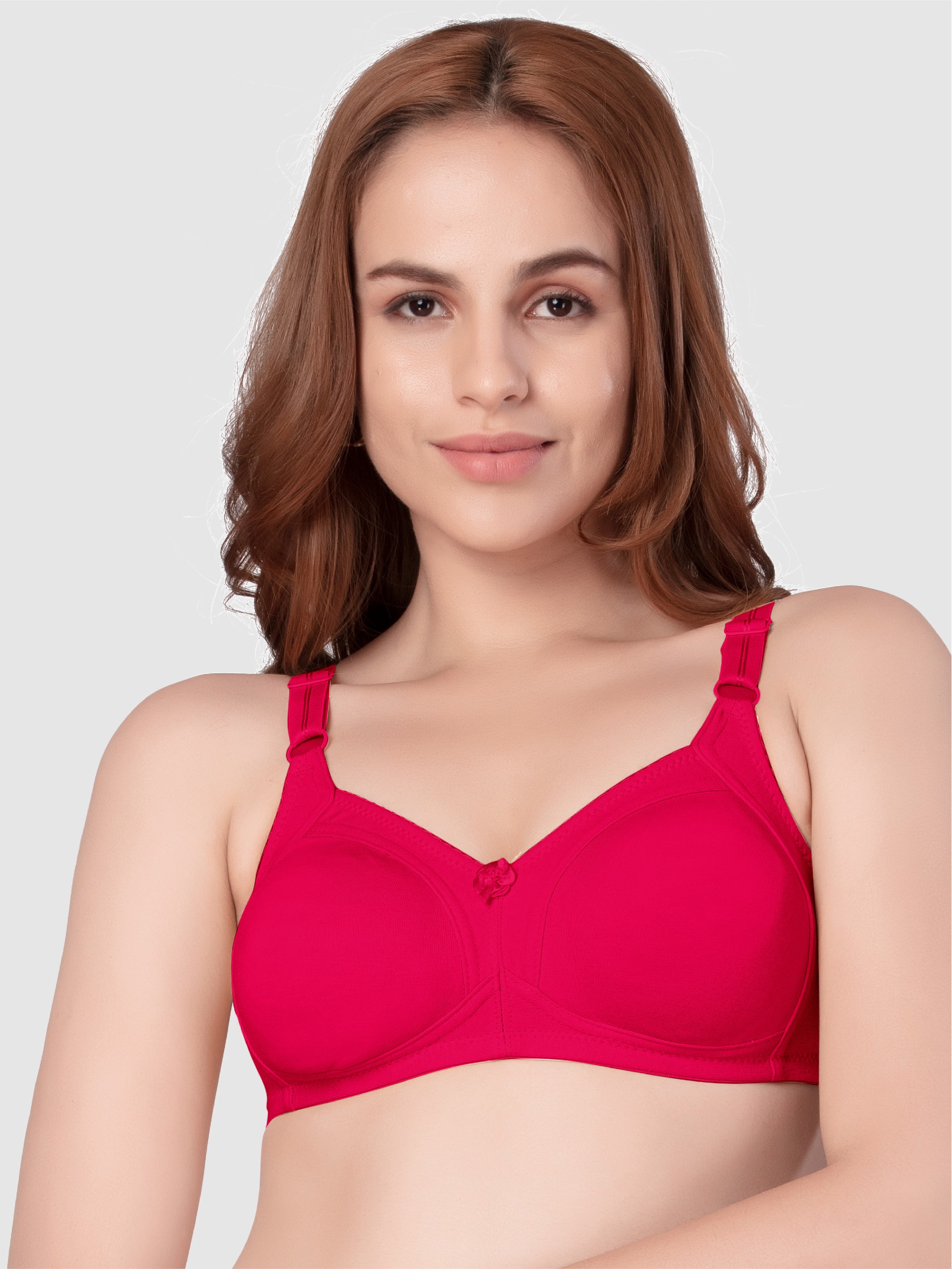 Daisy Dee Rose Pink Non Padded Wirefree Full Coverage Bra - NALESHA-R.Pink