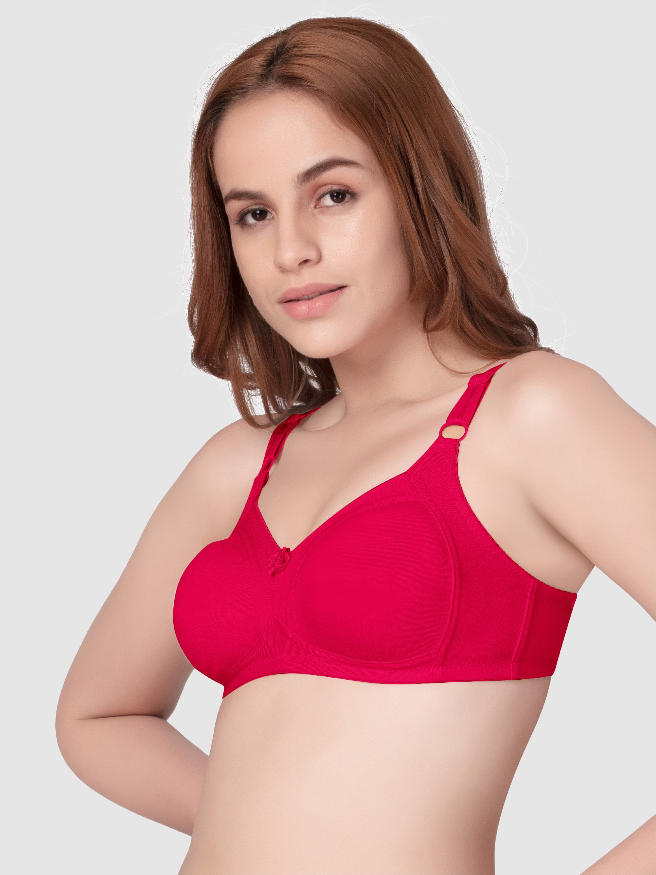 Daisy Dee Rose Pink Non Padded Wirefree Full Coverage Bra - NALESHA-R.Pink