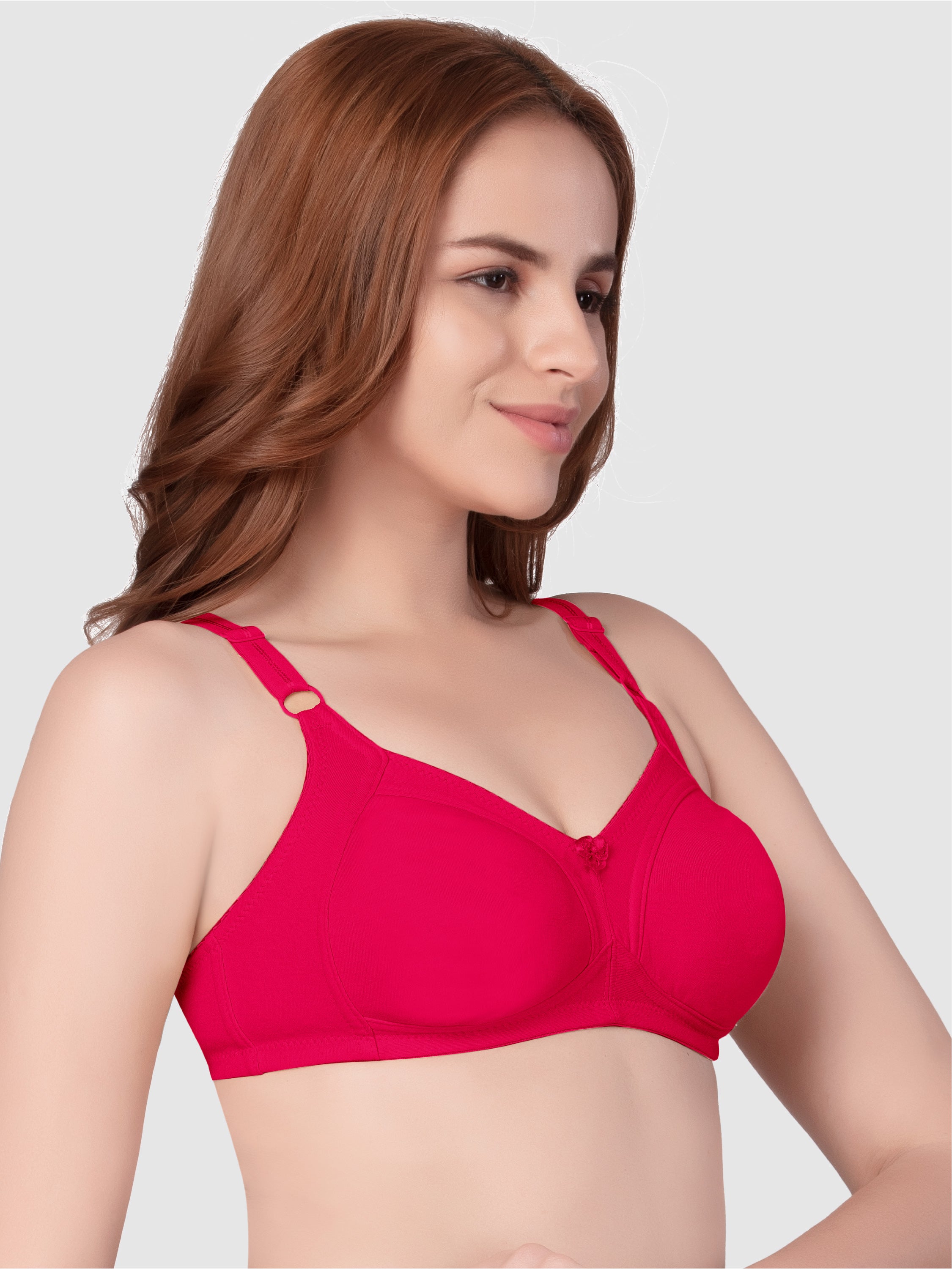 Daisy Dee Rose Pink Non Padded Wirefree Full Coverage Bra - NALESHA-R.Pink