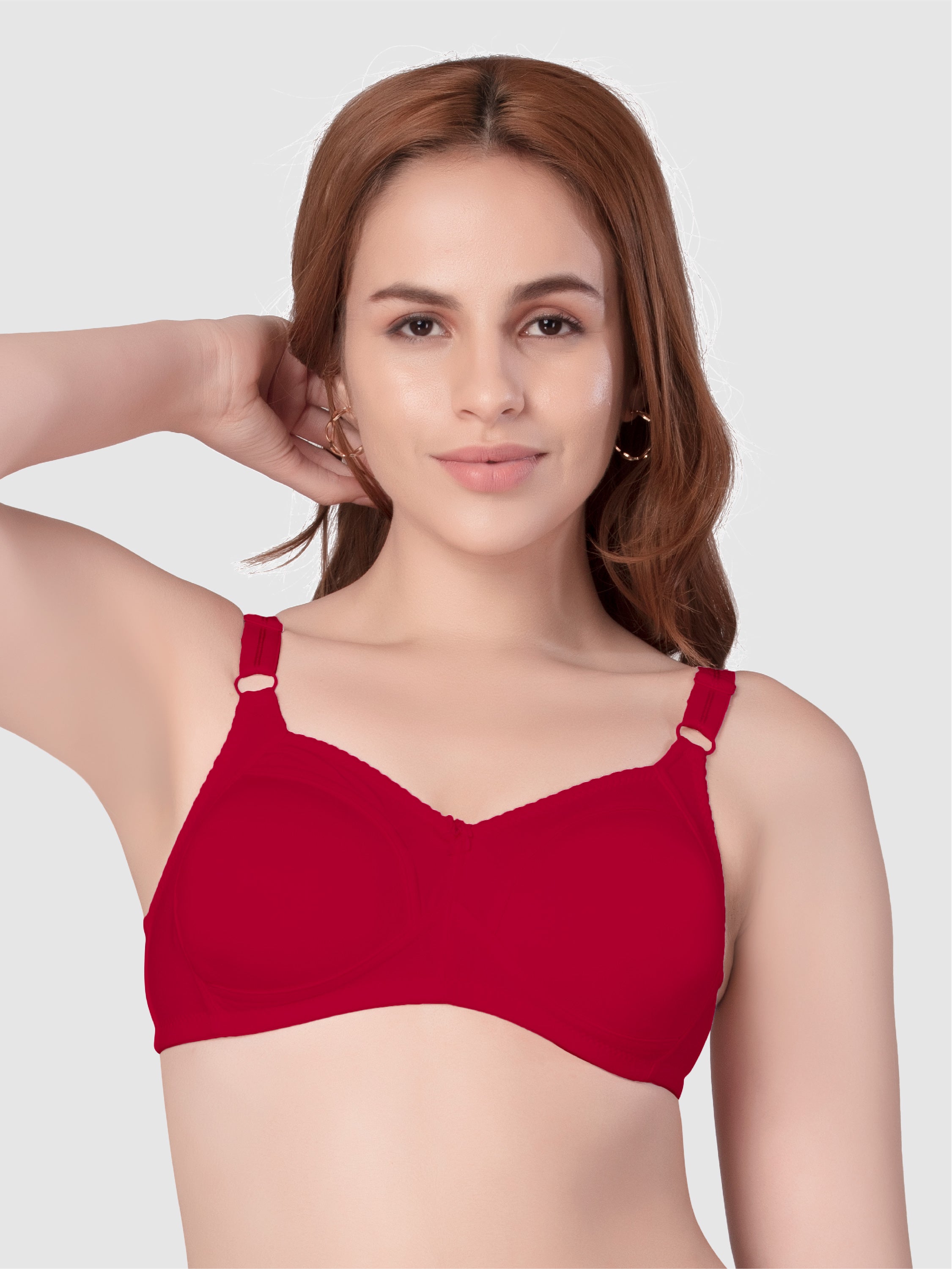 Daisy Dee Raspberry Non Padded Wirefree Full Coverage Bra - NALESHA-Raspberry