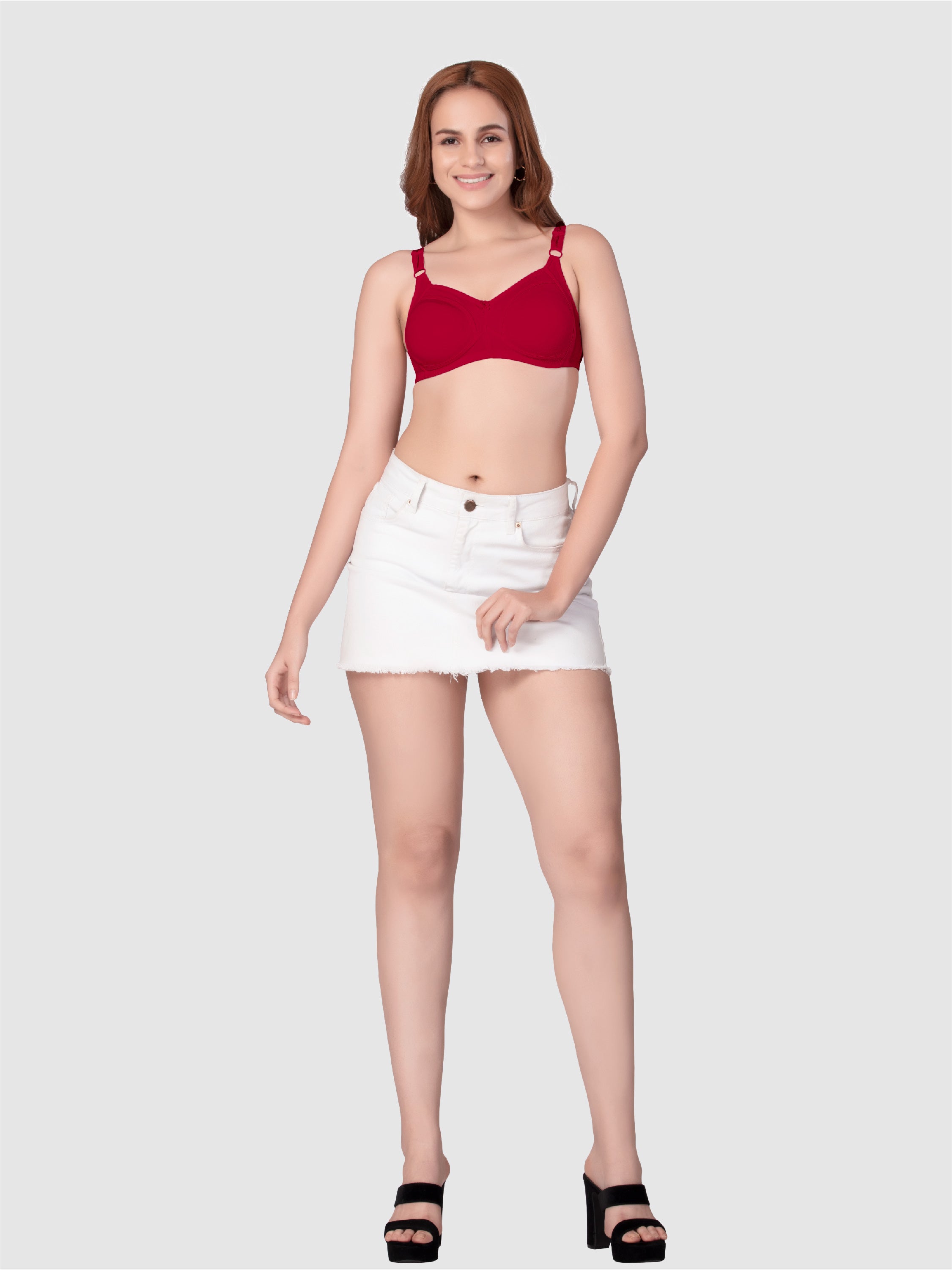 Daisy Dee Raspberry Non Padded Wirefree Full Coverage Bra - NALESHA-Raspberry