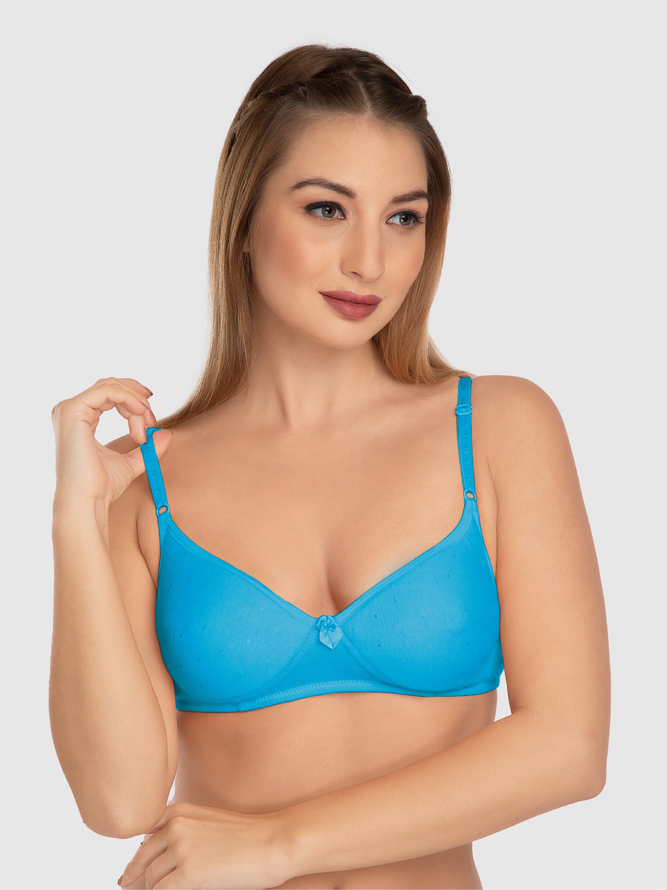 Daisy Dee Teal Blue Padded Non Wired Full Coverage Bra NCHL-T. Blue