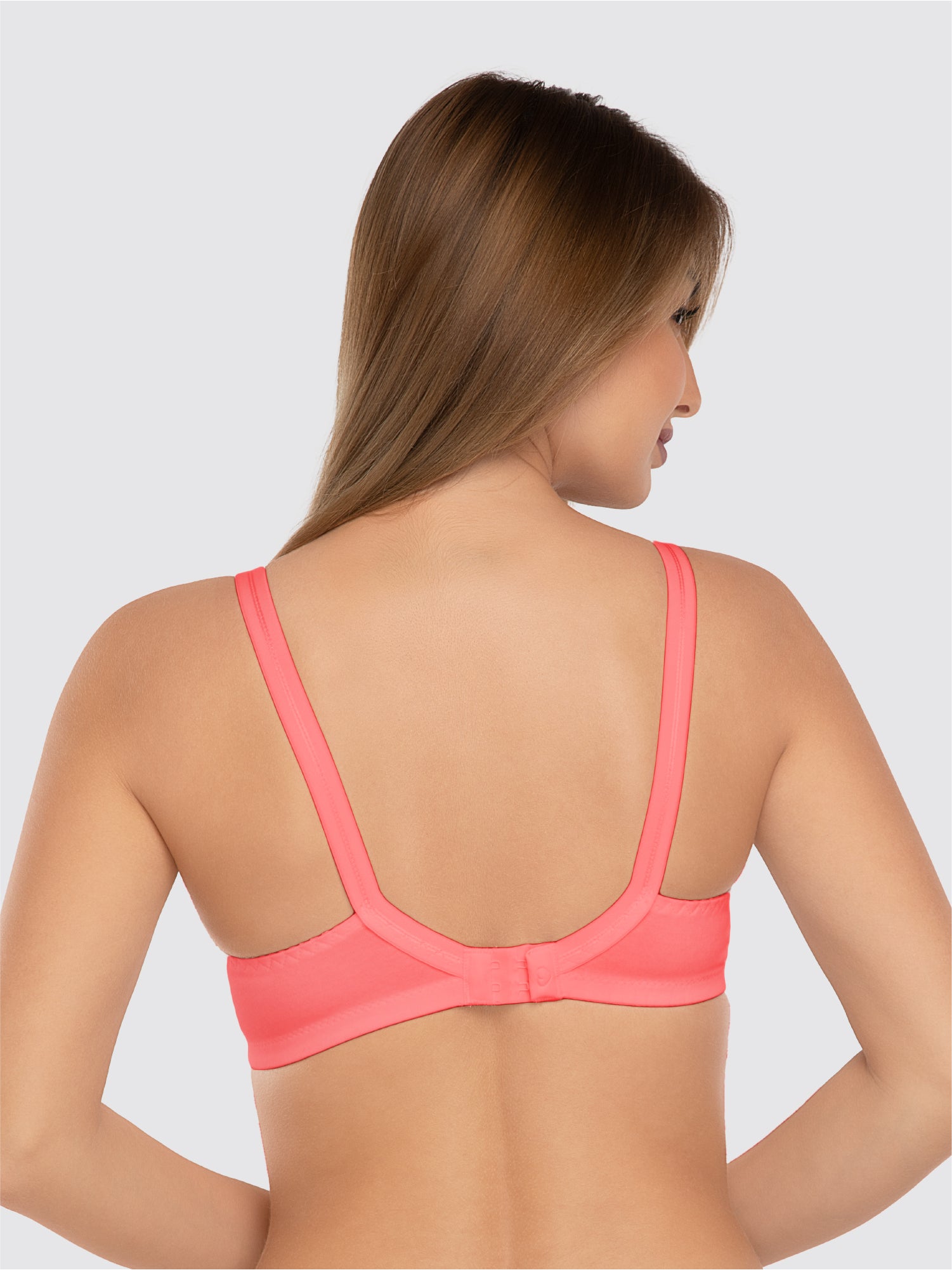 Daisy Dee Salmon Pink Non Padded Non Wired Full Coverage Bra - NSHPU-Salmon Pink