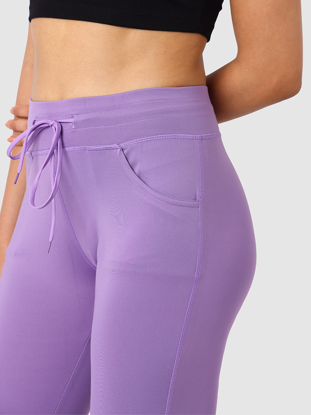 Women Purple Ash Solid Tights and Track Pant- Accolade - PA