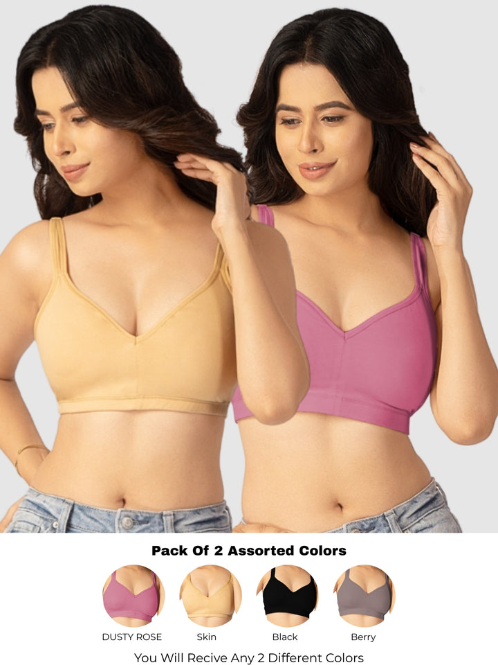 Lovable Womens Removable Pads Non Wired Full Coverage Bra
