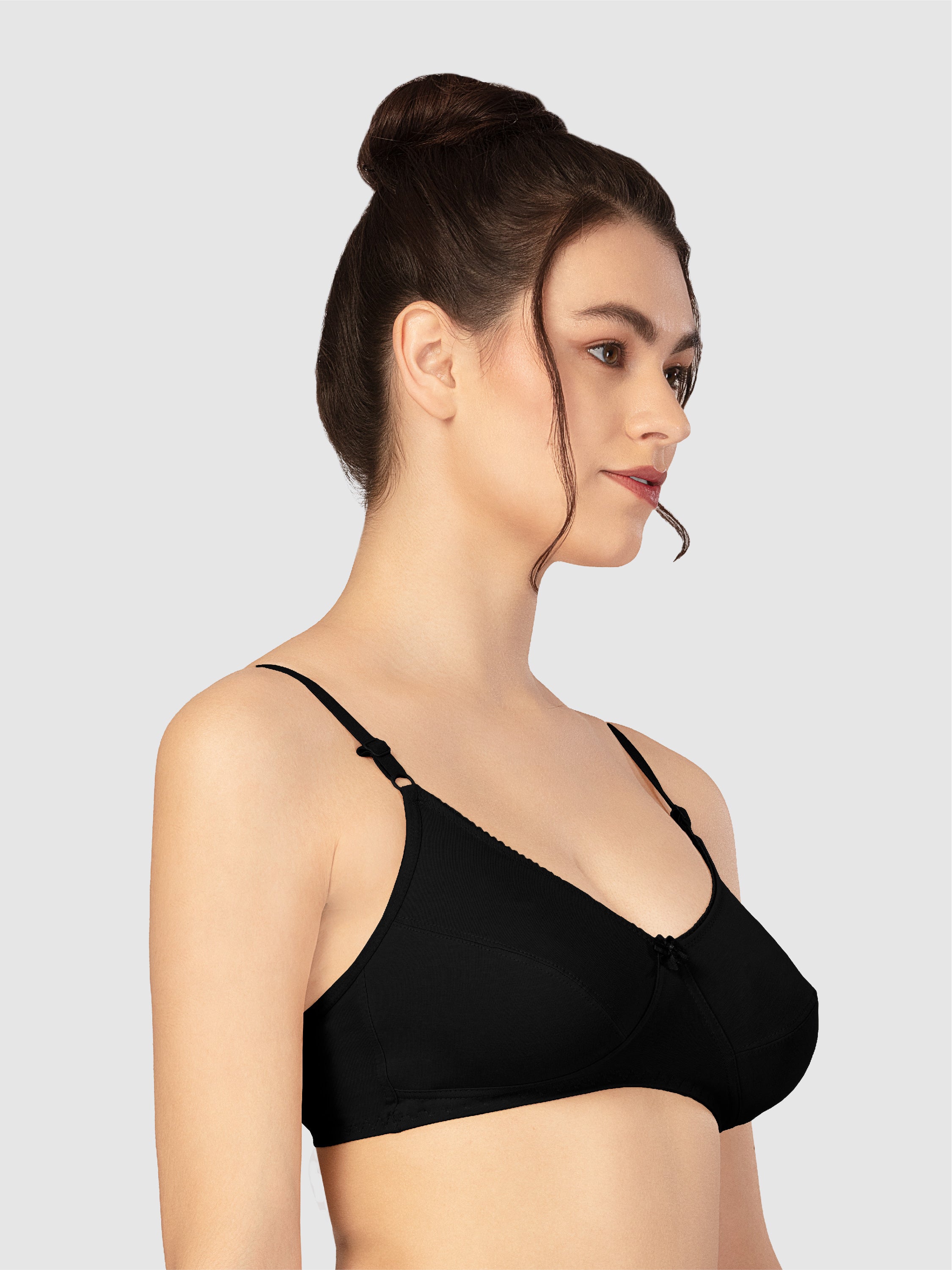 Lovable Black Non Padded Non Wired Full Coverage Bra STRETCH-X-BLACK
