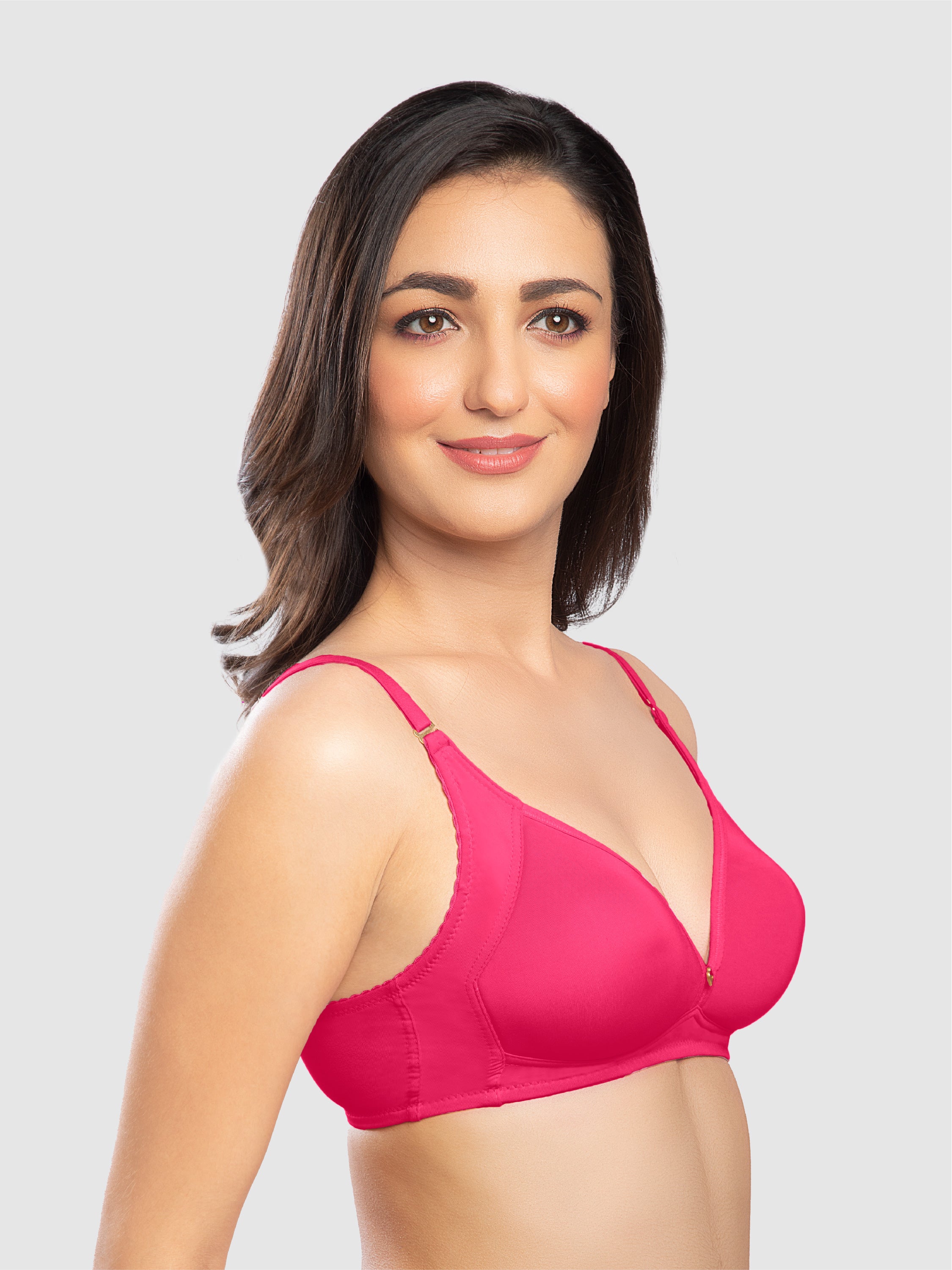 Lovable Brick Red Padded Non Wired Full Coverage Bra LE-234-Brick Red