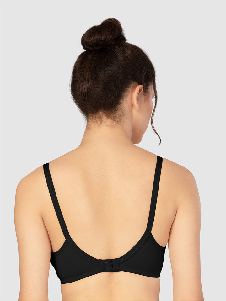 Lovable Baby Pink and Black Non Padded Wirefree Full Coverage Bra Pack of 2 - L-1797-BABY PINK/BLACK