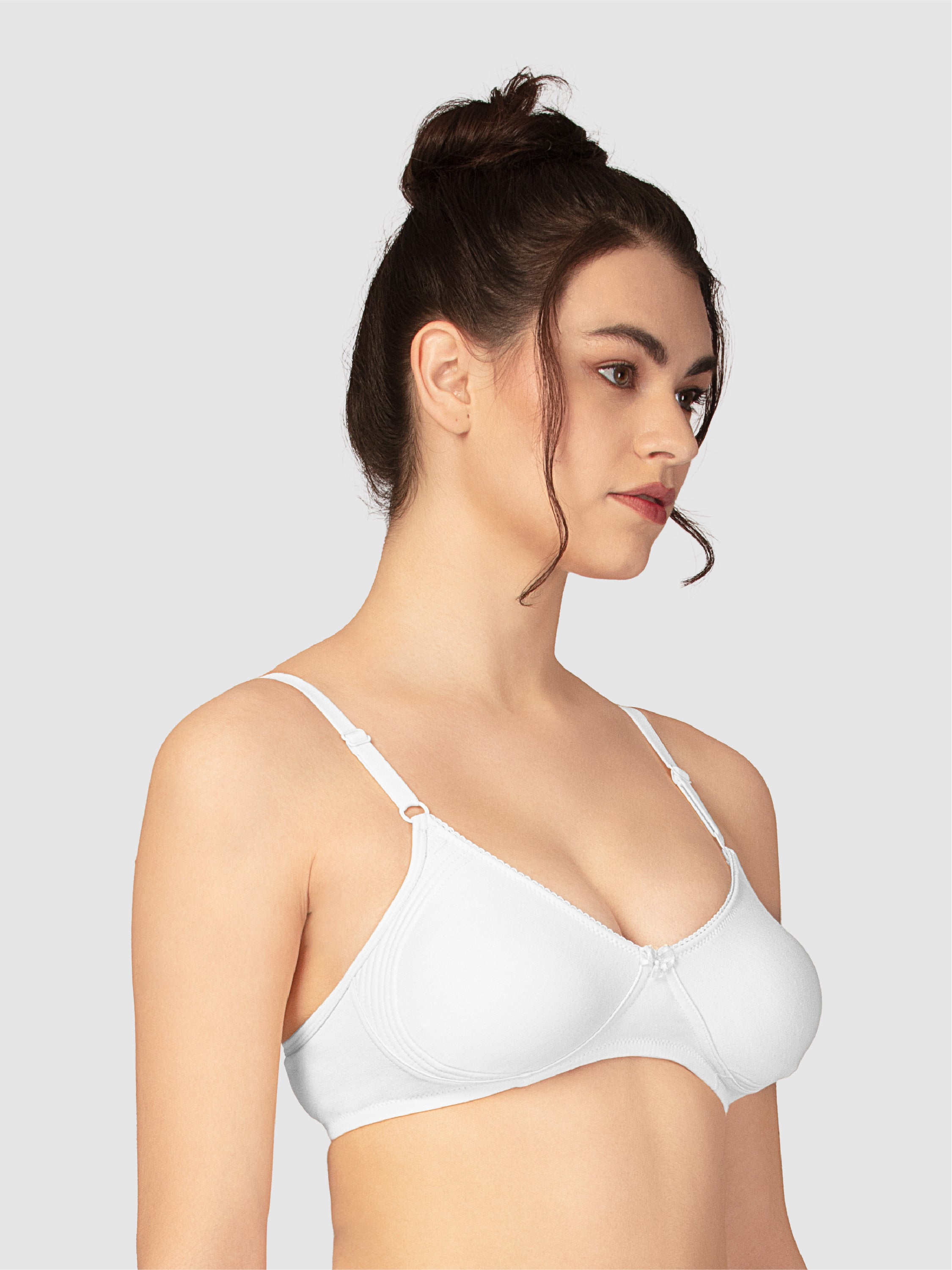 Lovable White Non Padded Non Wired Full Coverage Bra CLASSIC - White