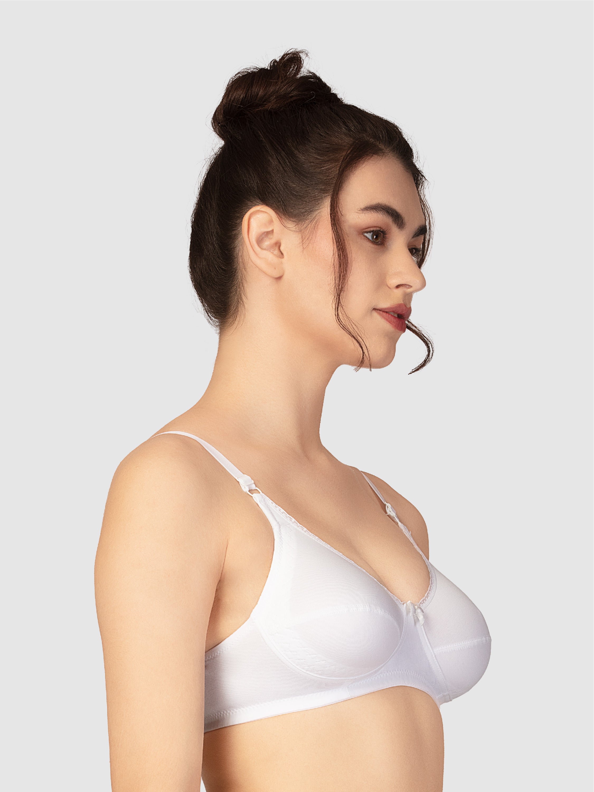 Lovable White Non Padded Non Wired Full Coverage Bra ENCIRCLE ELITE-White