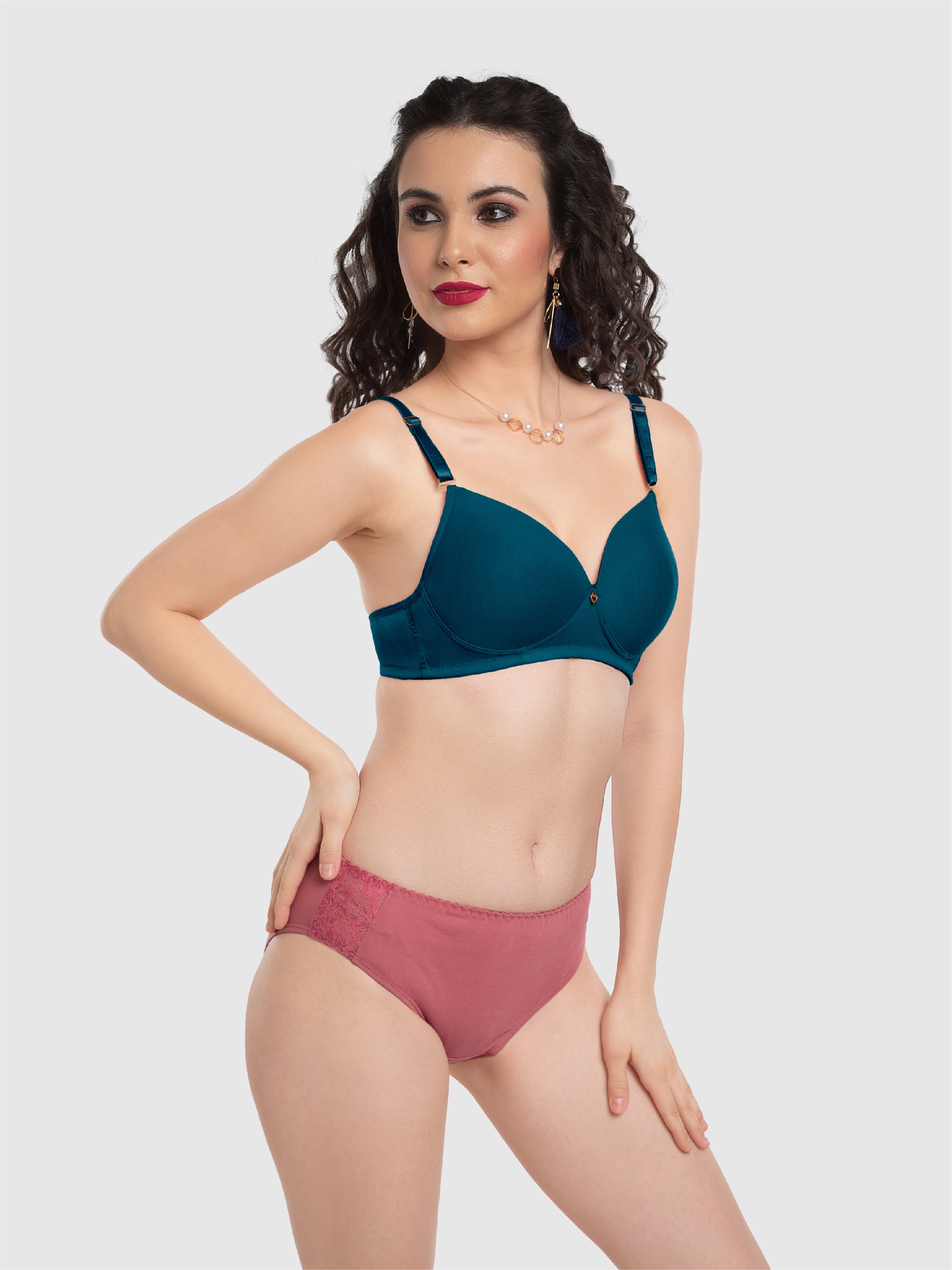 Lovable Electric-Blue Padded Non Wired 3/4th Coverage Bra LE-227-Electric-Blue