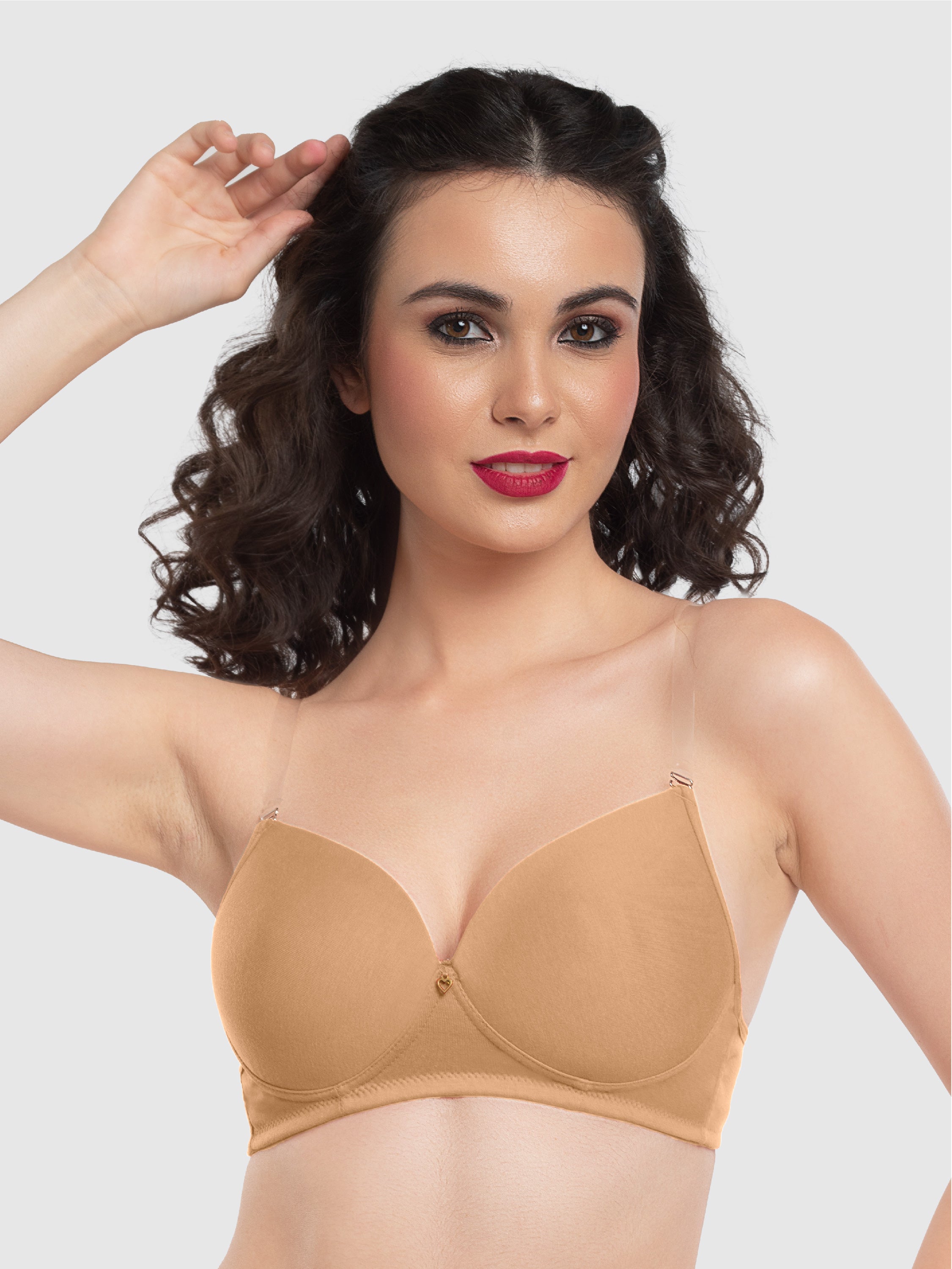 Lovable Skin Padded Non Wired 3/4th Coverage Bra LE-227-Skin