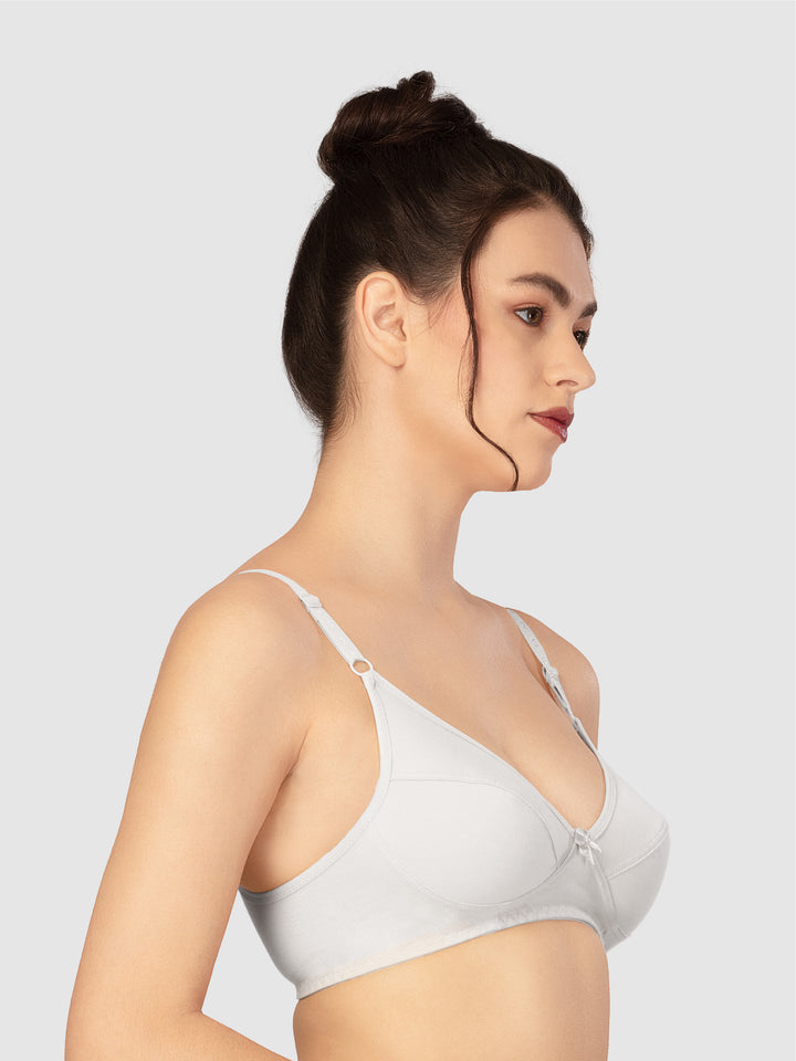 Lovable Skin and White Non Padded Wirefree Full Coverage Bra Pack of 2 - L-1797-SKIN/WHITE
