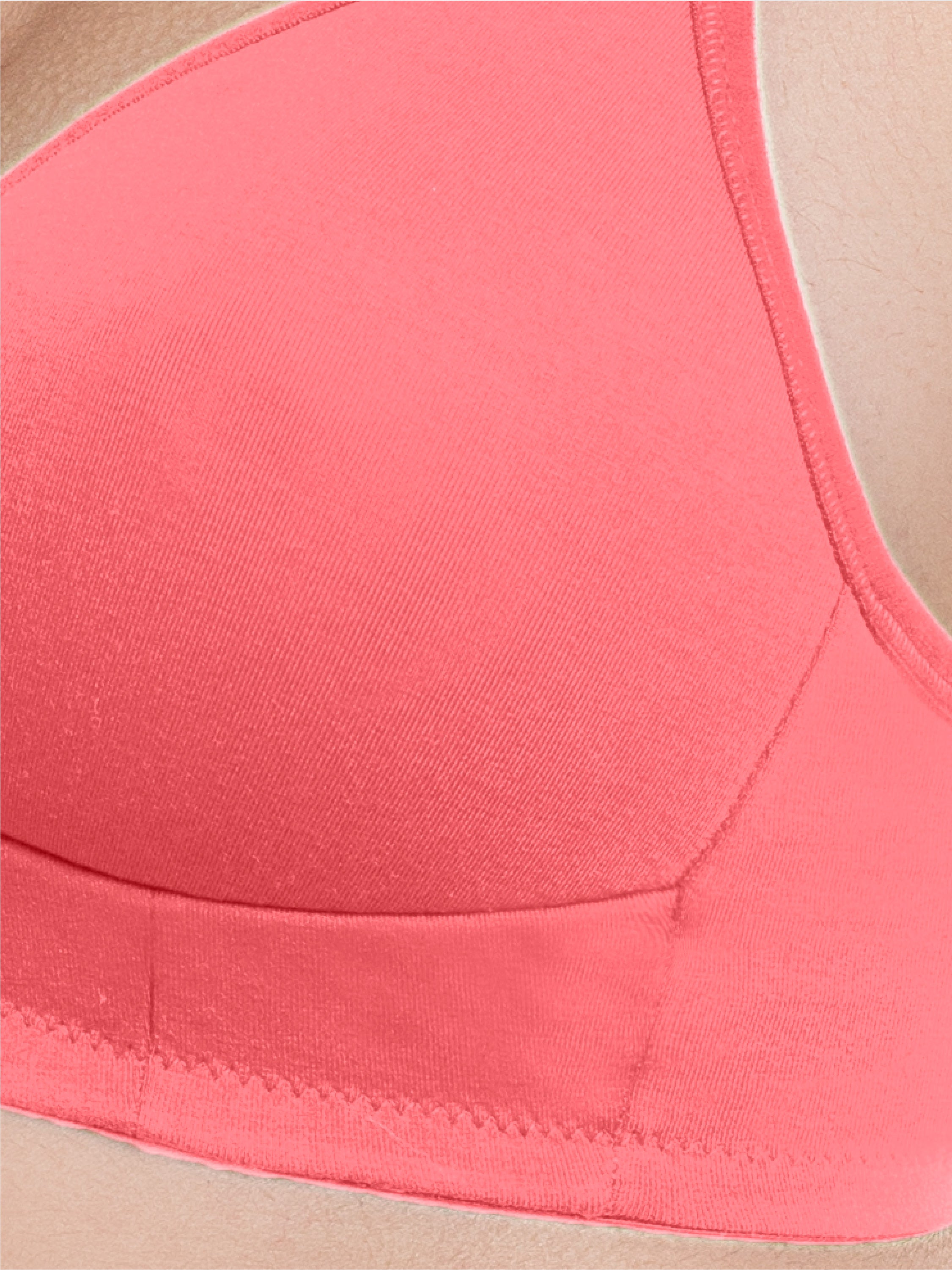 Lovable Salmon Pink Padded Non Wired Full Coverage Bra LE-236-Salmon Pink