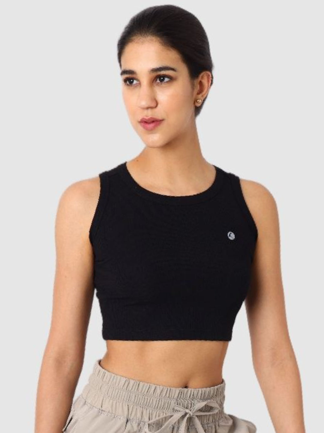 Women Black Solid Tops & T-Shirts - Stunner Tank -06 - BK
