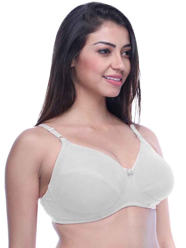 Lovable Non Padded Non Wired Full Coverage Bra - (Pack of 2) COMFYST Prime-White/Black