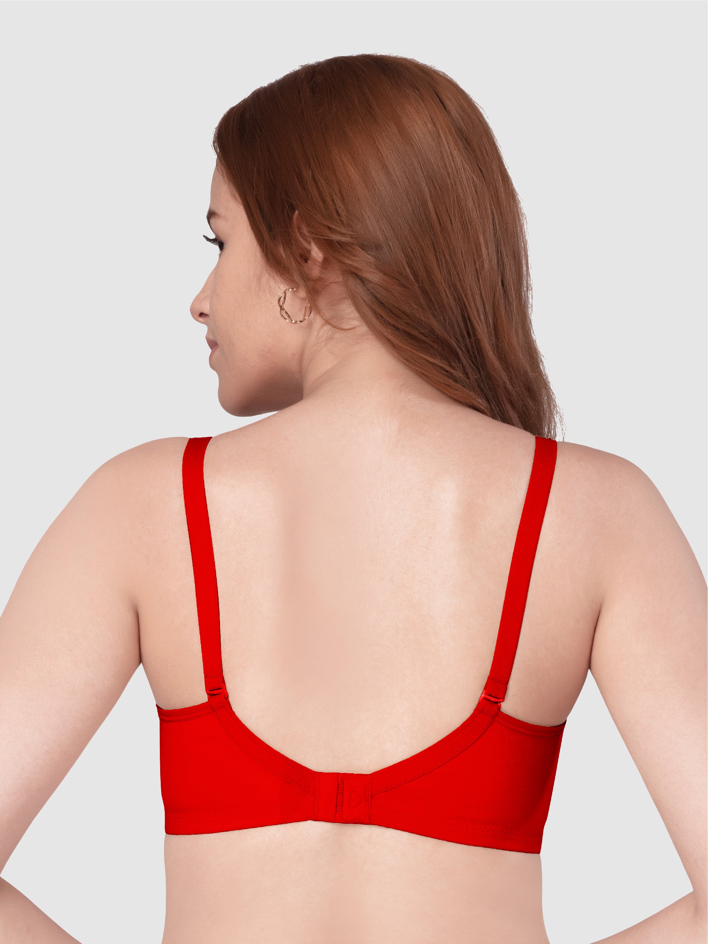 Daisy Dee Crimson Red Lightly Padded Non Wired Full Coverage Bra - NZNTH-Crimson Red