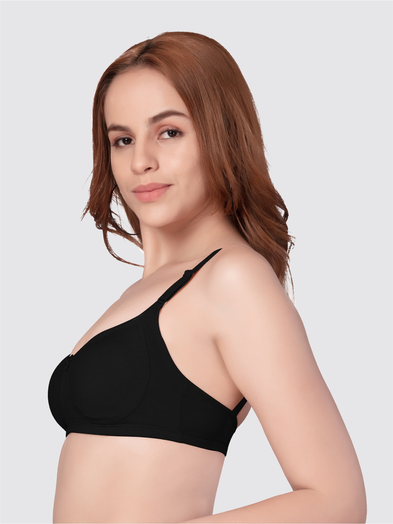 Daisy Dee Black Non Padded Non-Wired Full Coverage T-Shirt Bra - NZYA-Black