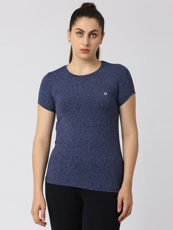Women Navy Blue Solid Top - 4W-Cruiser Tee-NY