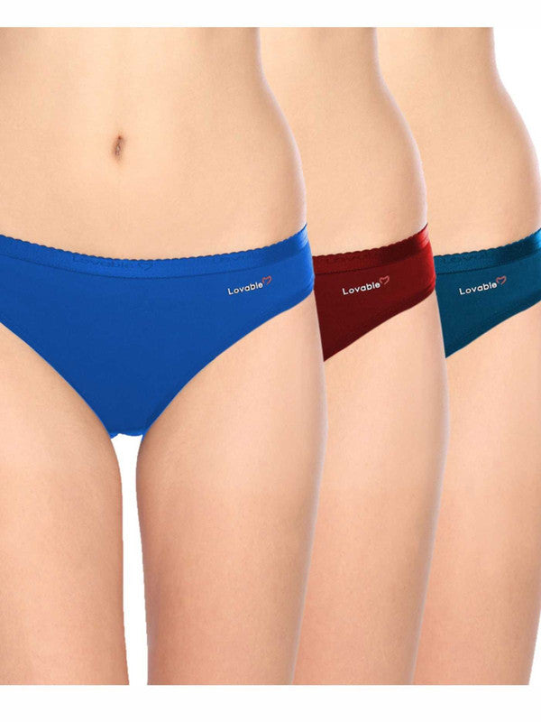 Women Assorted Solid Hipster Panty - COTTONBIKINI-Assorted