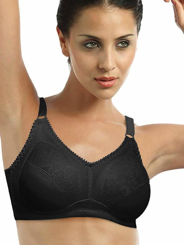 Lovable Black Non Padded Non Wired Full Coverage Bra PD-6011-BLACK