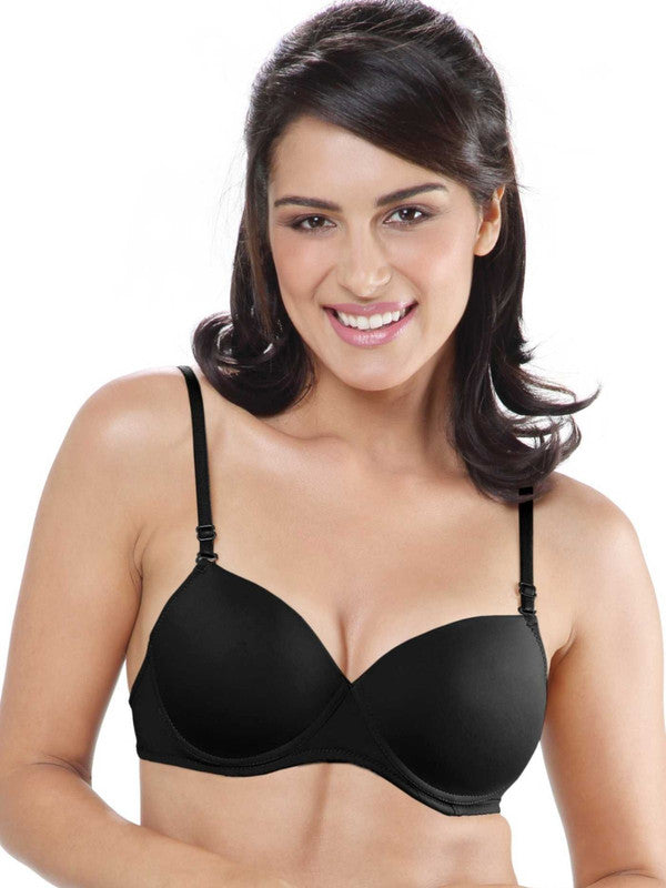 Lovable Black Padded Wired Demi Coverage Bra - CONFI-43-Lovable India