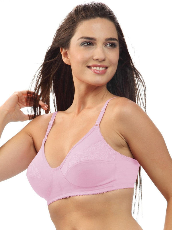 Lovable Baby Pink Non Padded Non Wired Full Coverage Bra L-0196_P.PINK