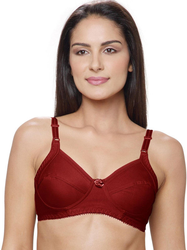 Lovable Maroon Non Padded Non Wired Full Coverage Bra L-2298-MAROON