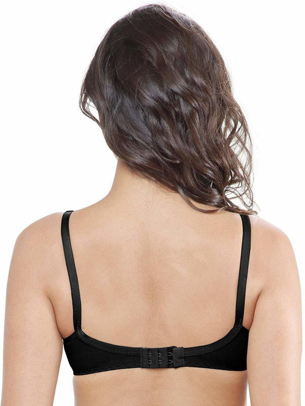 Lovable Black Non Padded Non Wired Full Coverage Bra Plus-Support -Black-Lovable India