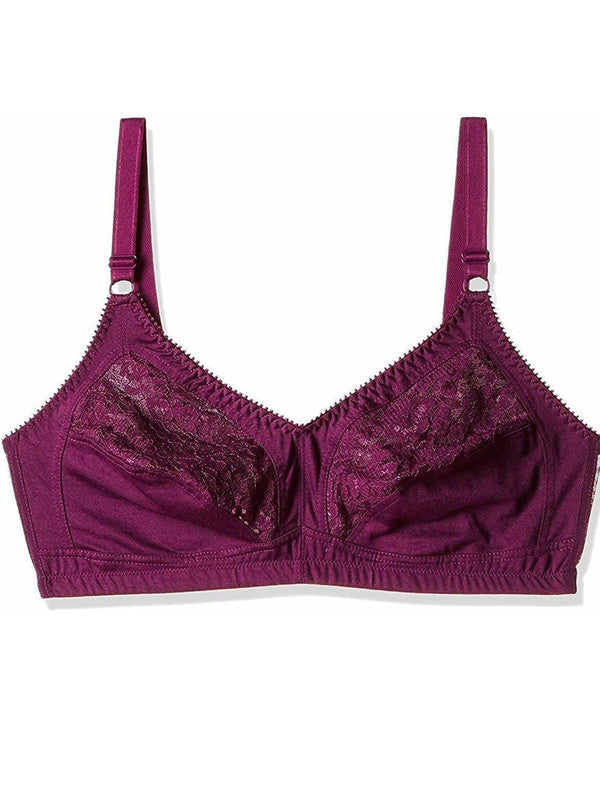 Lovable Wine Non Padded Non Wired Full Coverage Bra PD-6011-Wine-Lovable India