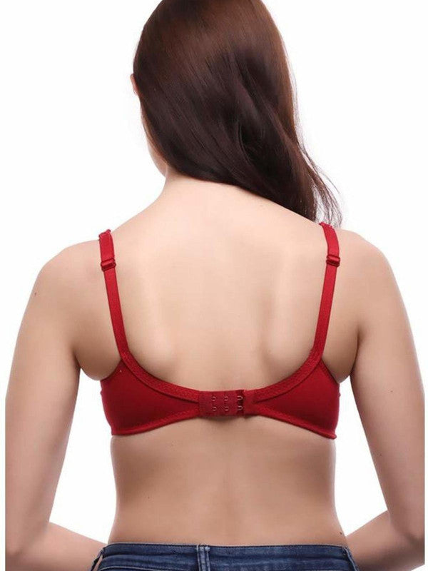 Lovable Maroon Non Padded Non Wired Full Coverage Bra L0596_Maroon