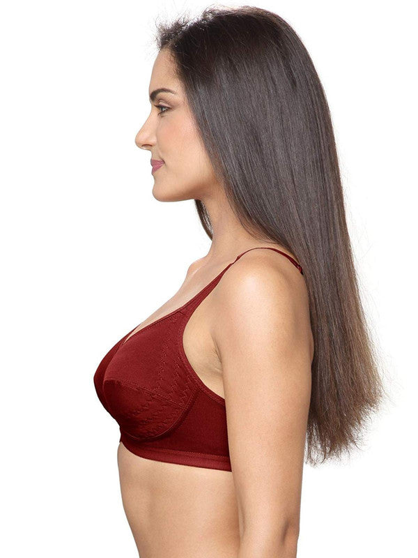 Lovable MAROON Non Padded Non Wired Full Coverage  Bra CES-218-MAROON