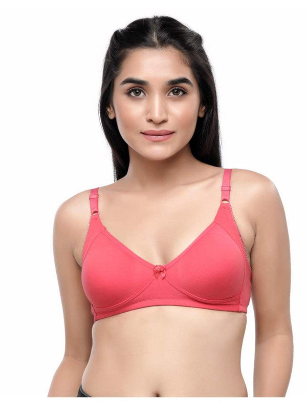 Lovable C Pink Non Padded Non Wired Full Coverage Bra Contours_C Pink
