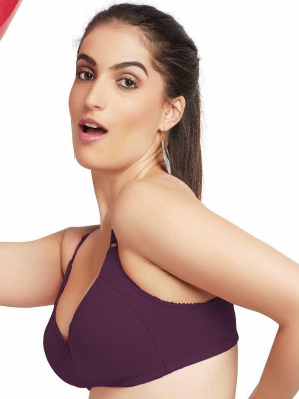 Lovable Wine Non Padded Non Wired Full Coverage Bra Contours_Wine
