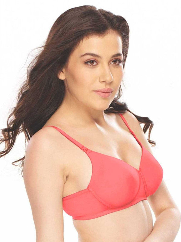 Lovable Pink Padded Non Wired Full Coverage Bra - CONFI-47-Lovable India