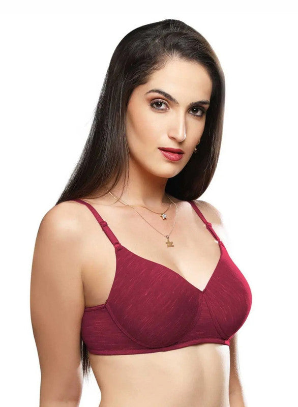 Lovable Brick-Red Padded Non Wired Full Coverage Bra SPICE-28-Brick-Red